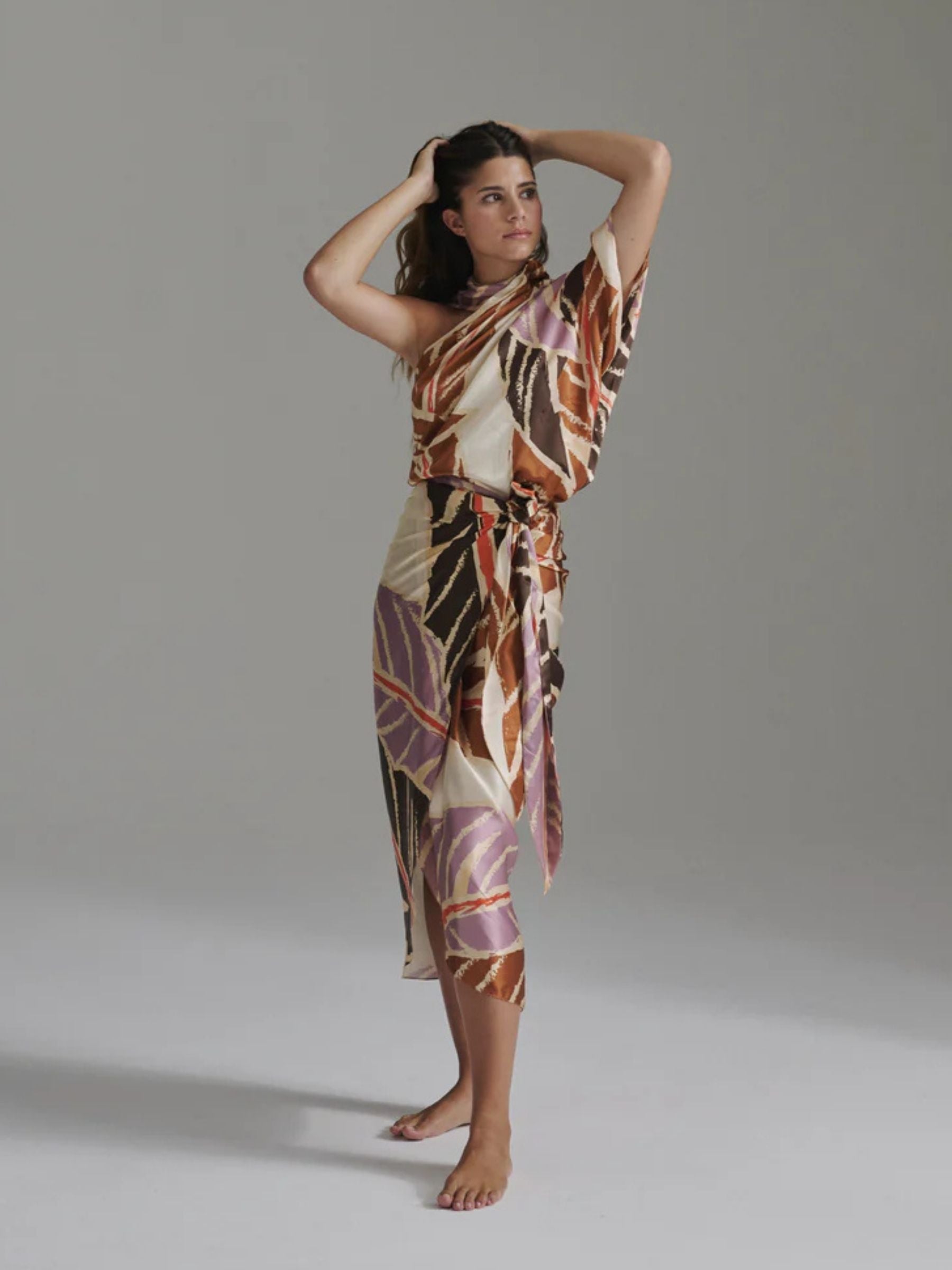 juan-de-dios-Mapara-Satin-Silk-Skirt-Lilac -Platanera-Leaves