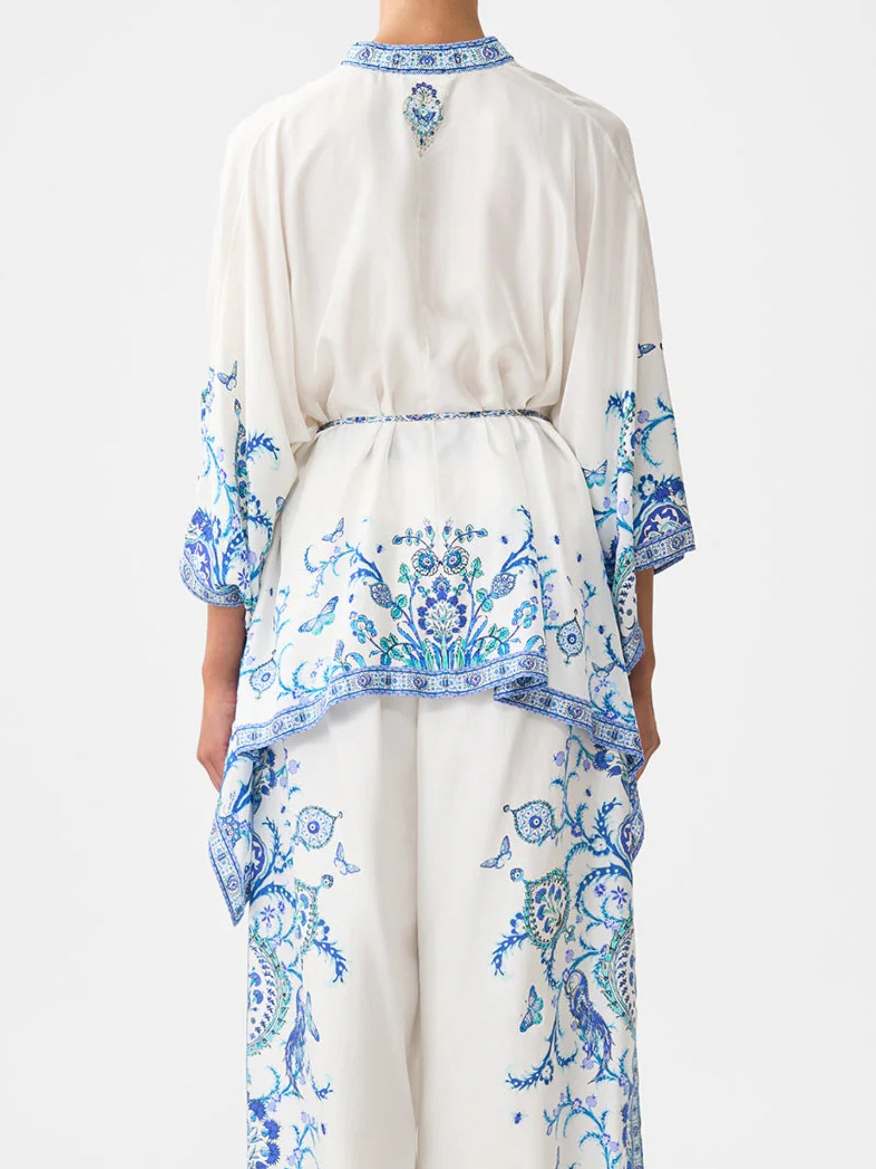 Button Through Scarf Blouse - Isnik Lullaby