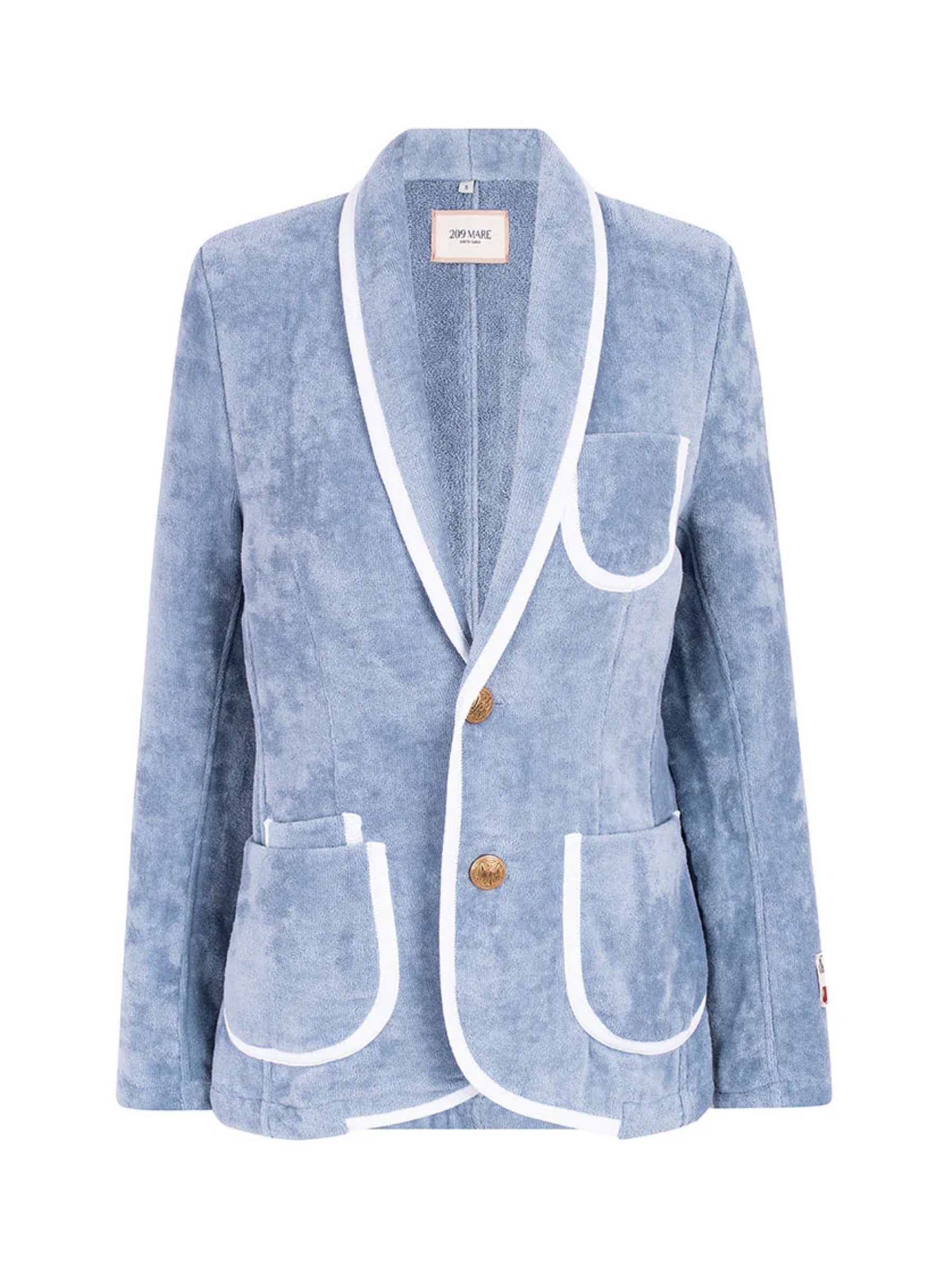 The Anjuna Jacket - Stone Wash/White