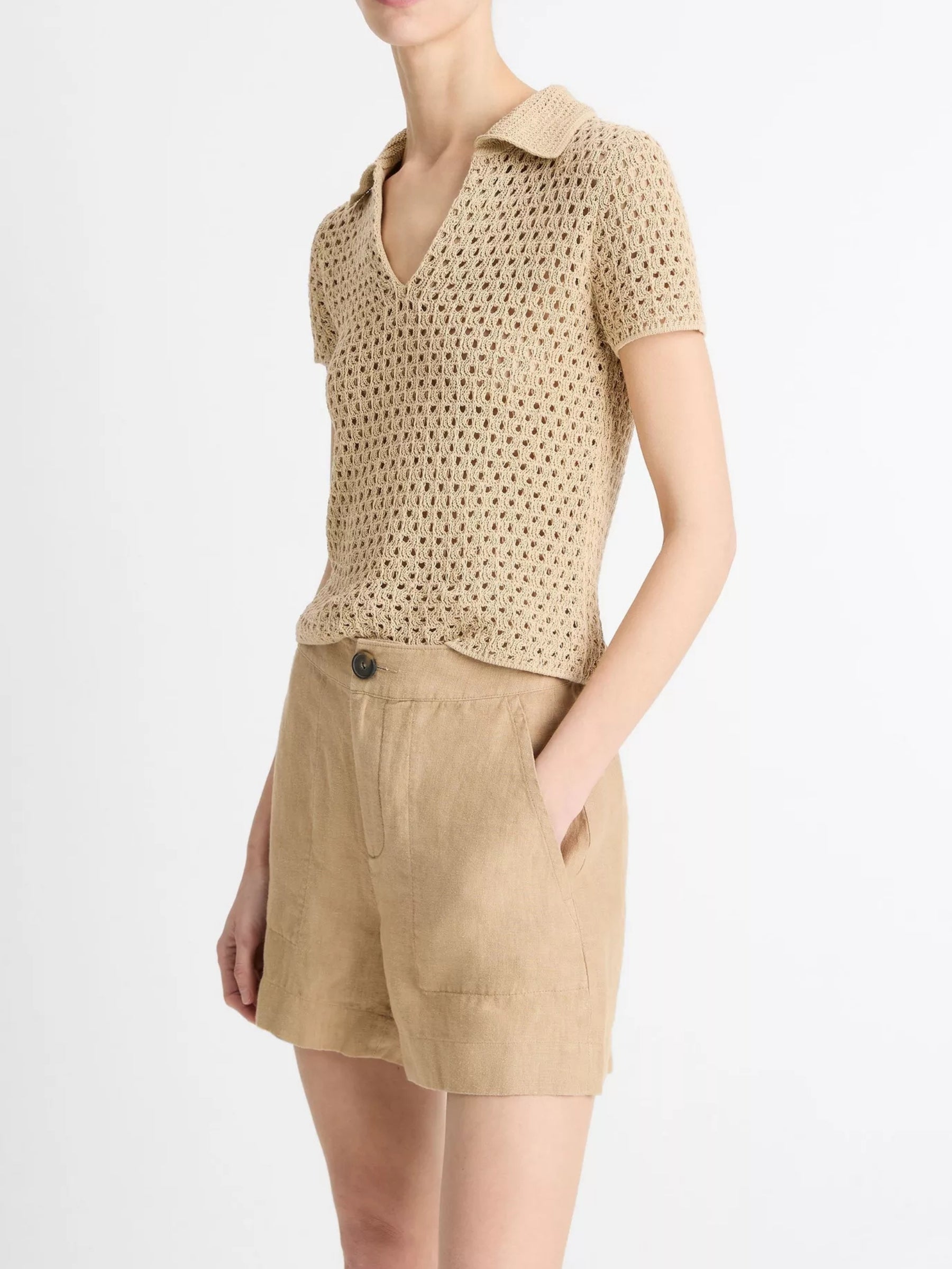 Mid Rise Hemp Short - Brulee