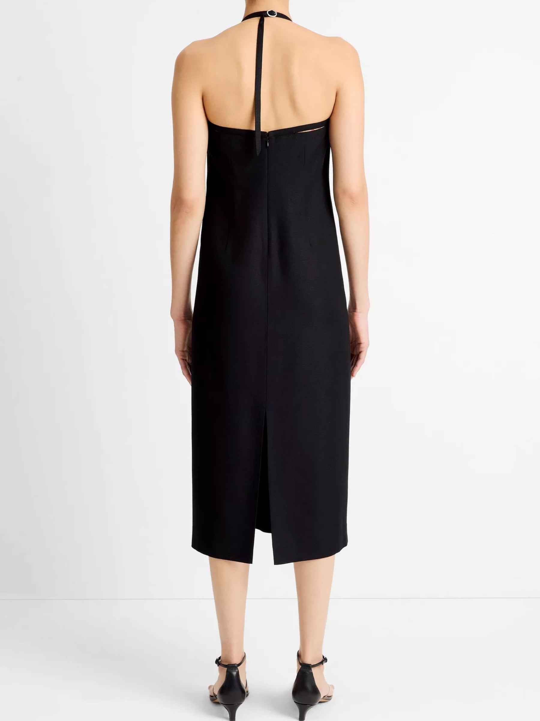 Apron Halter Dress - Black