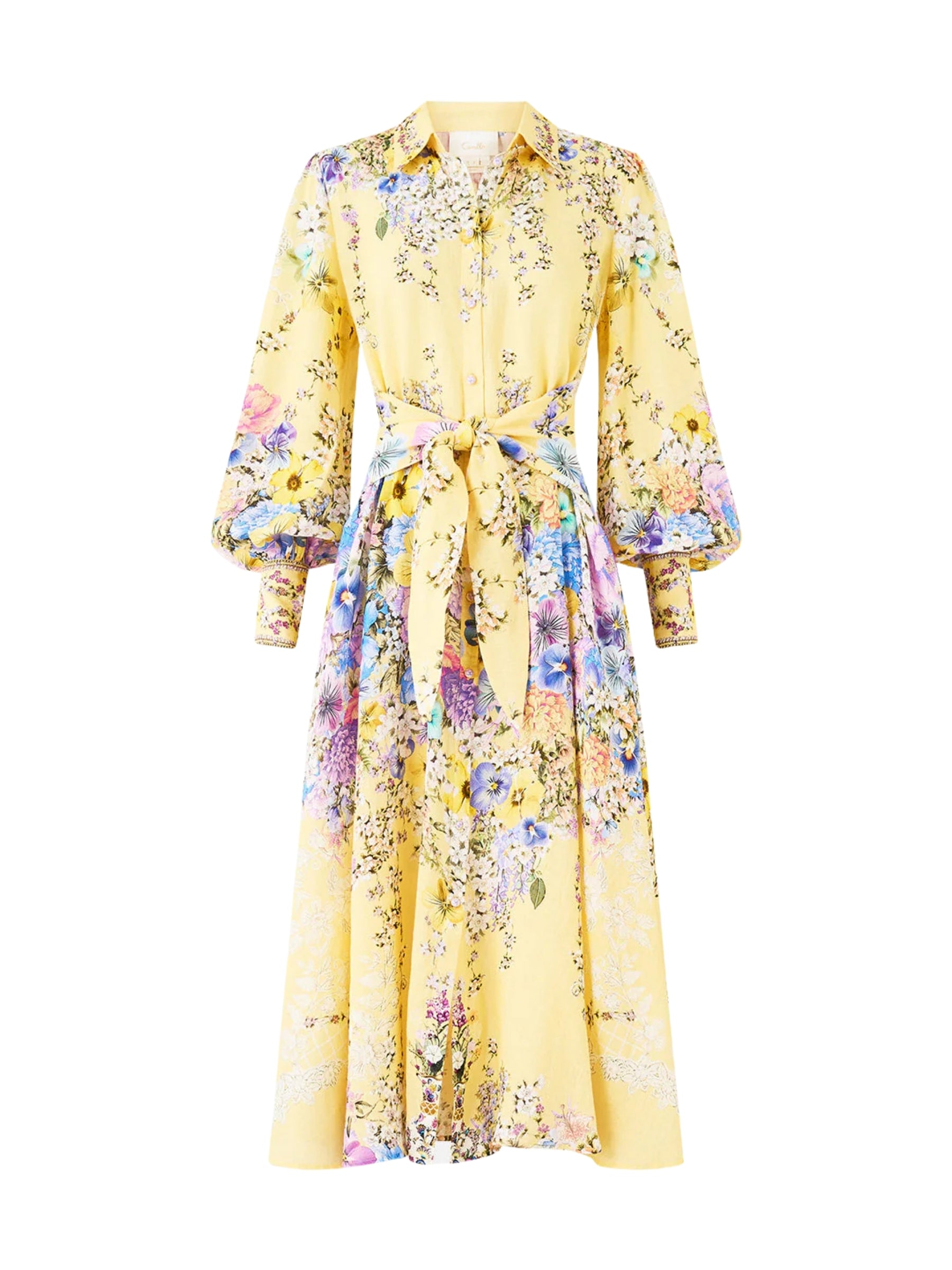 Long Button Front Dress - Darling Buds