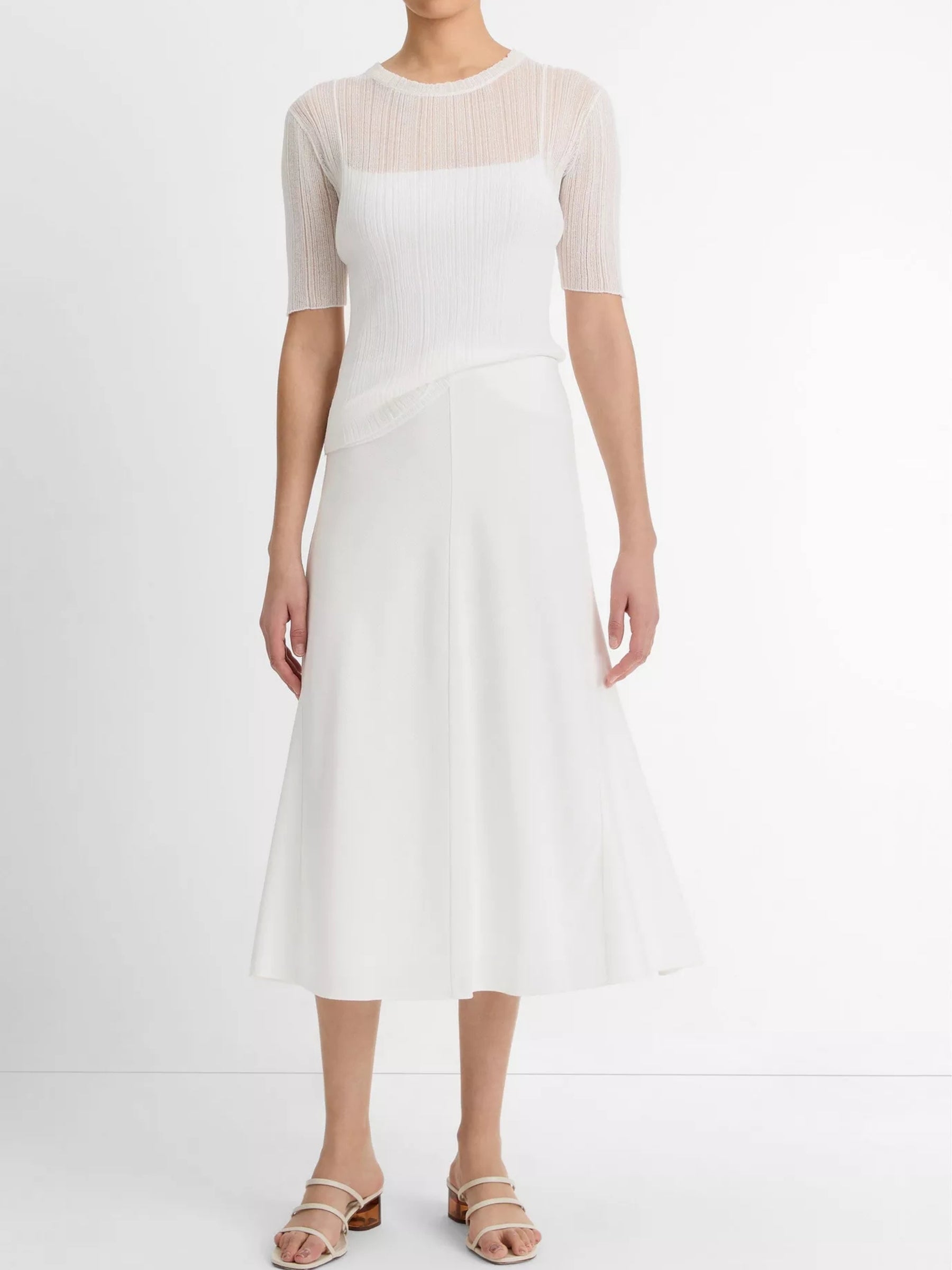 Bias Full Skirt - Off White