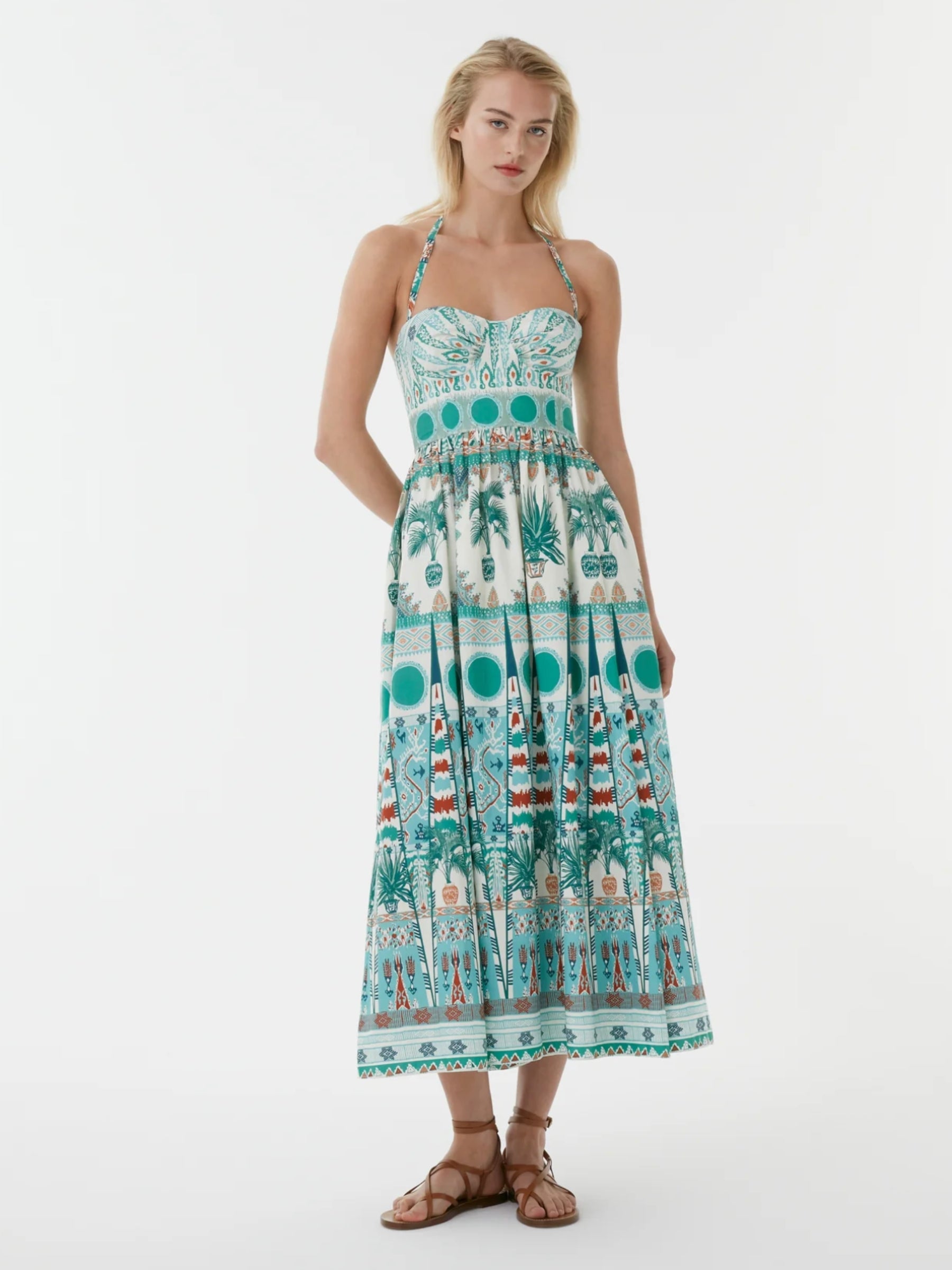 Johanna Tribal Botanic Maxi - Green