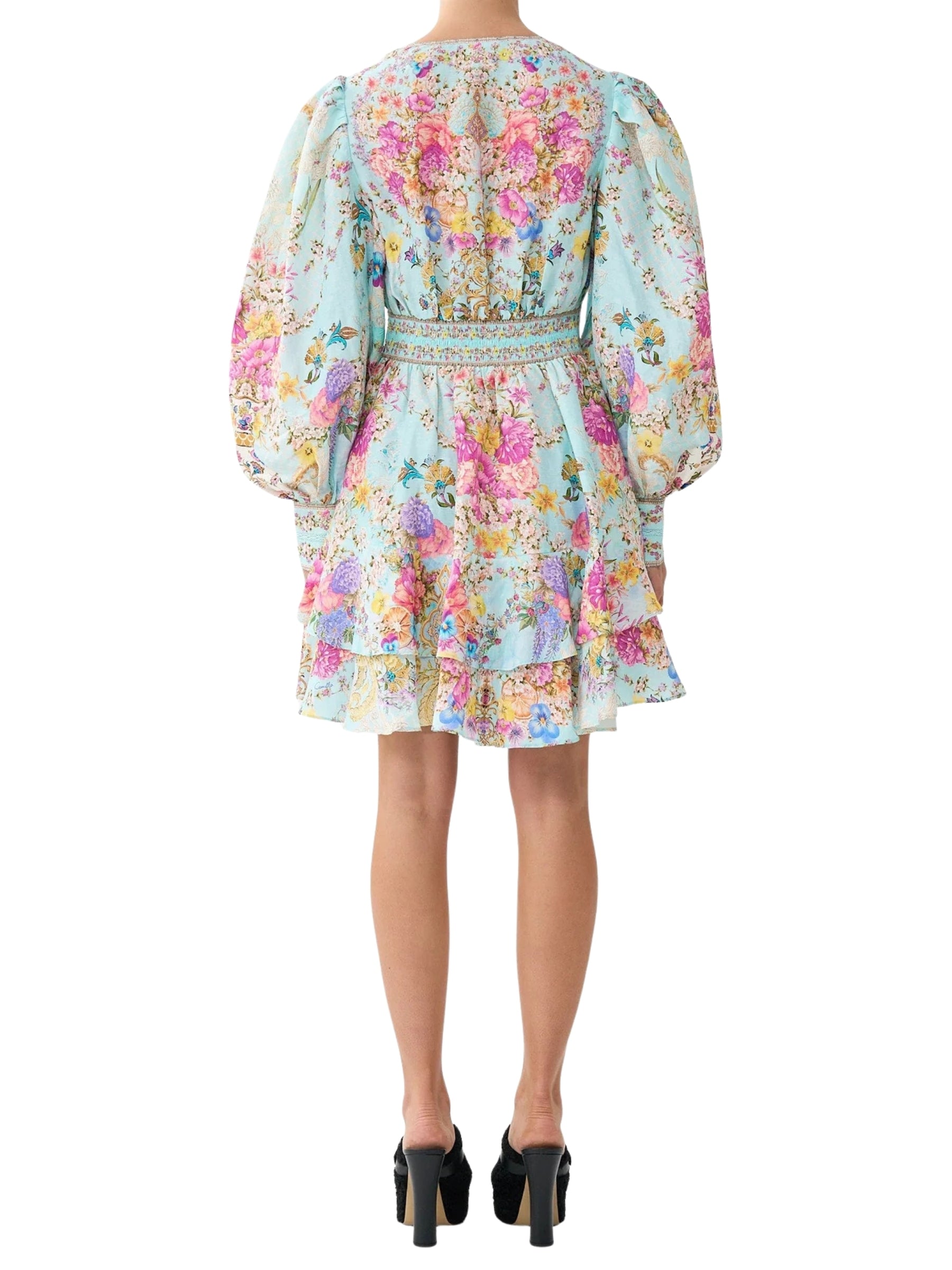 Button Front Frill Dress - Bazaar Blooms