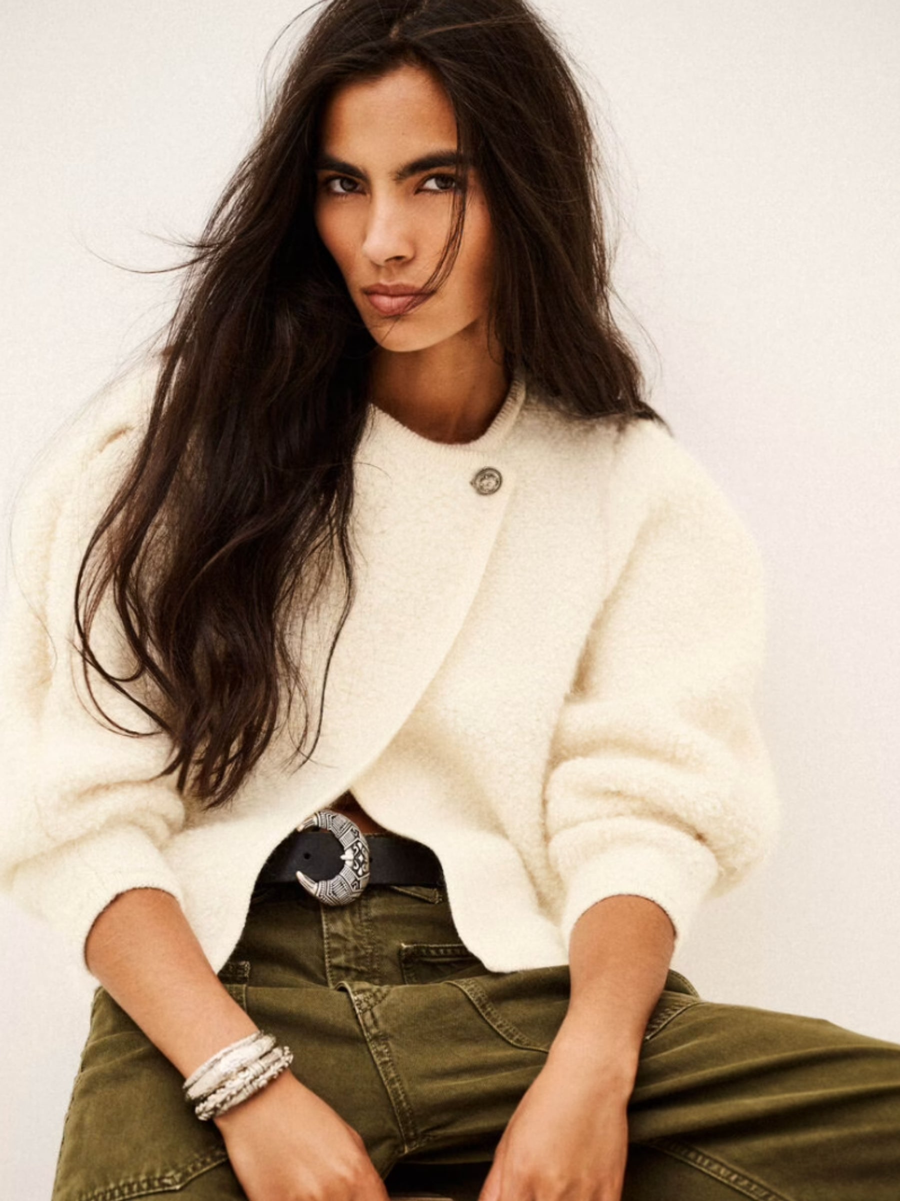 Fida Knit Cardigan - Off White