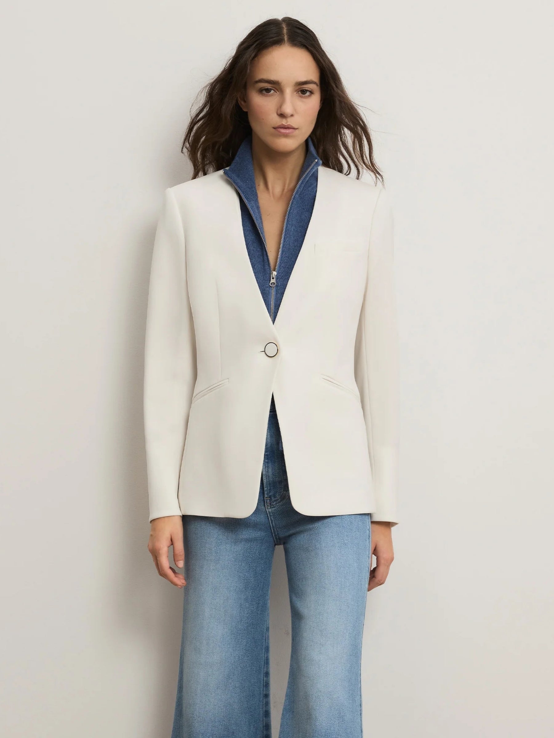 Rossi Dickey Jacket - Dove by Veronica Beard — view 3