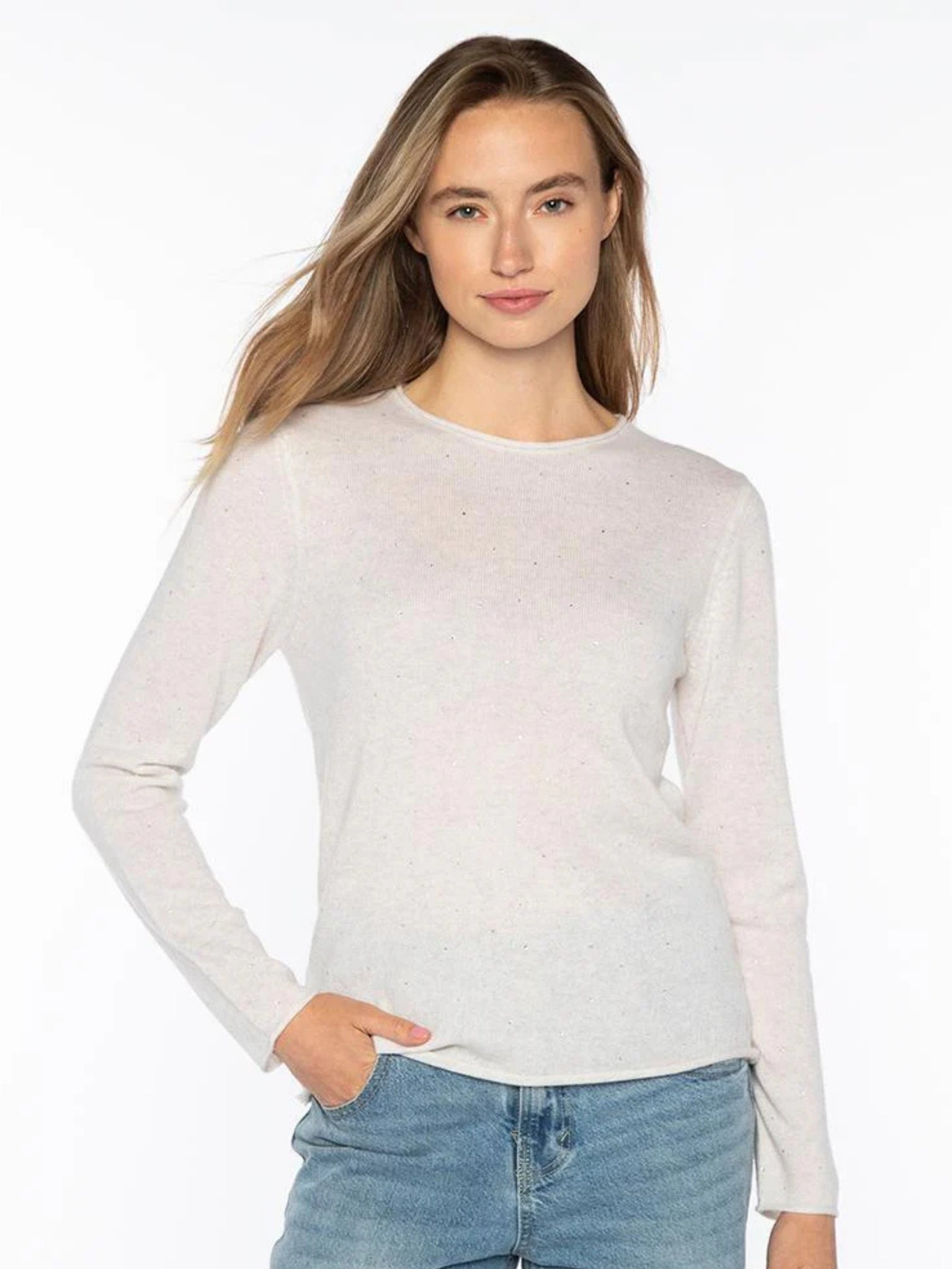 Crystal Crew Sweater - Cameo