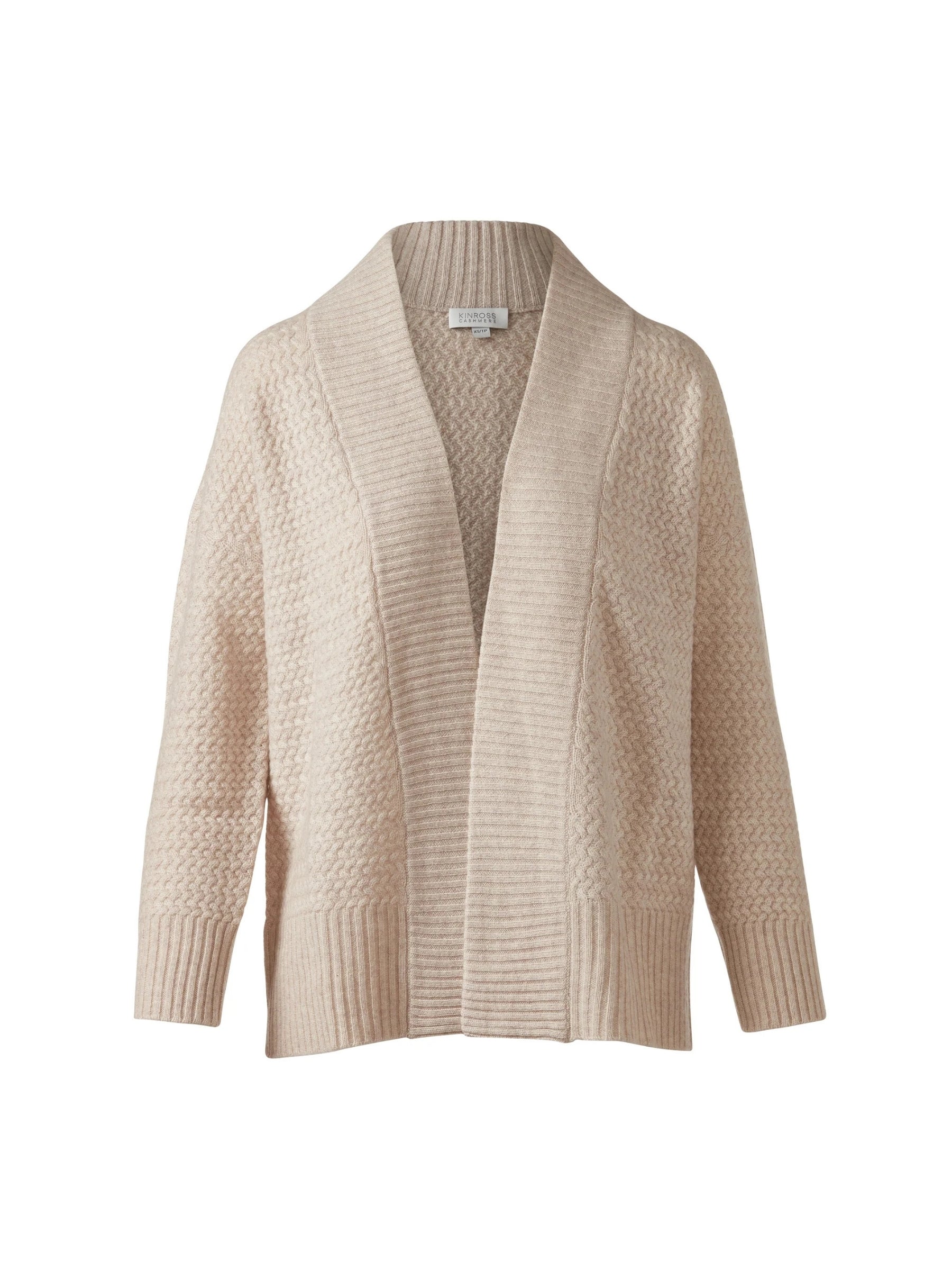 Luxe Textured Easy Cardigan - Cameo