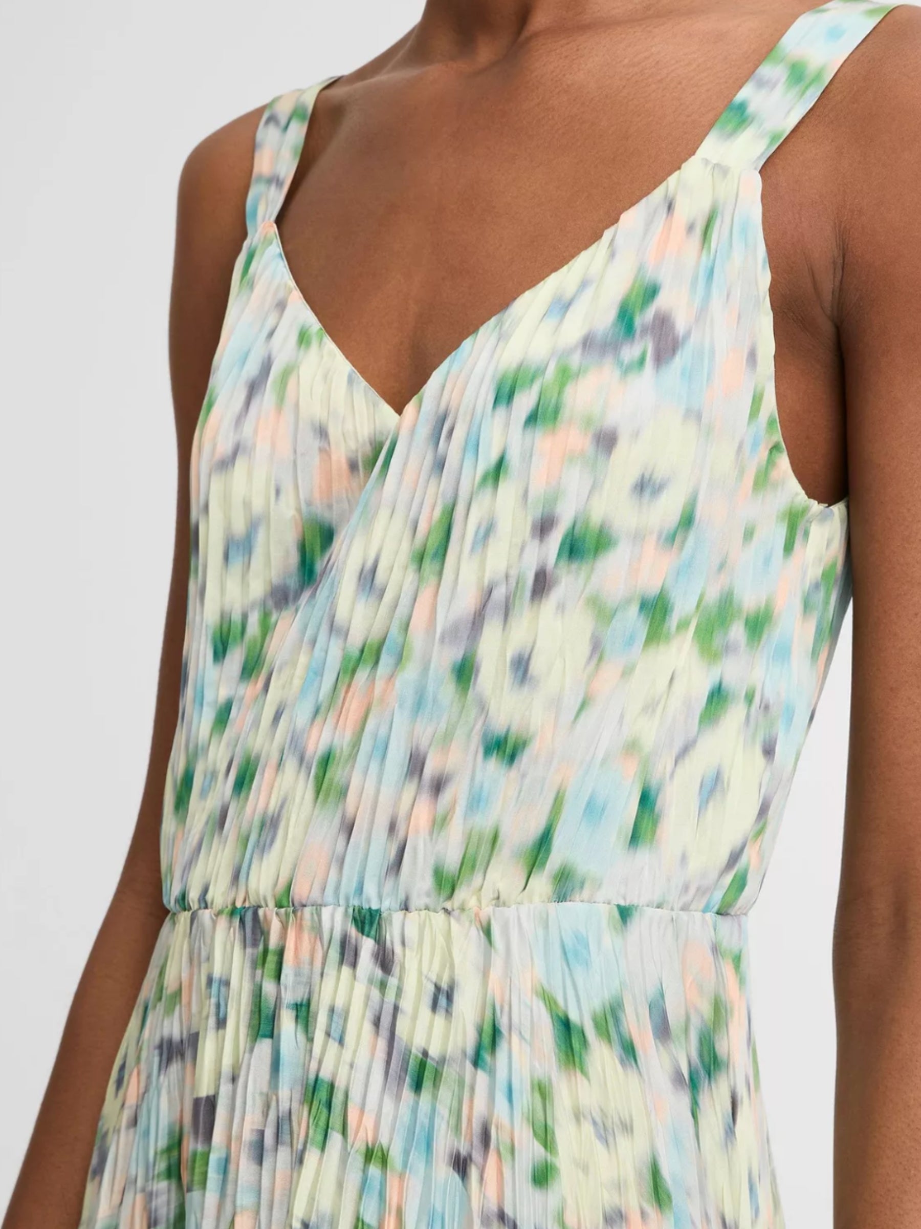 Painted Garden Slip Dress - Herb Petal