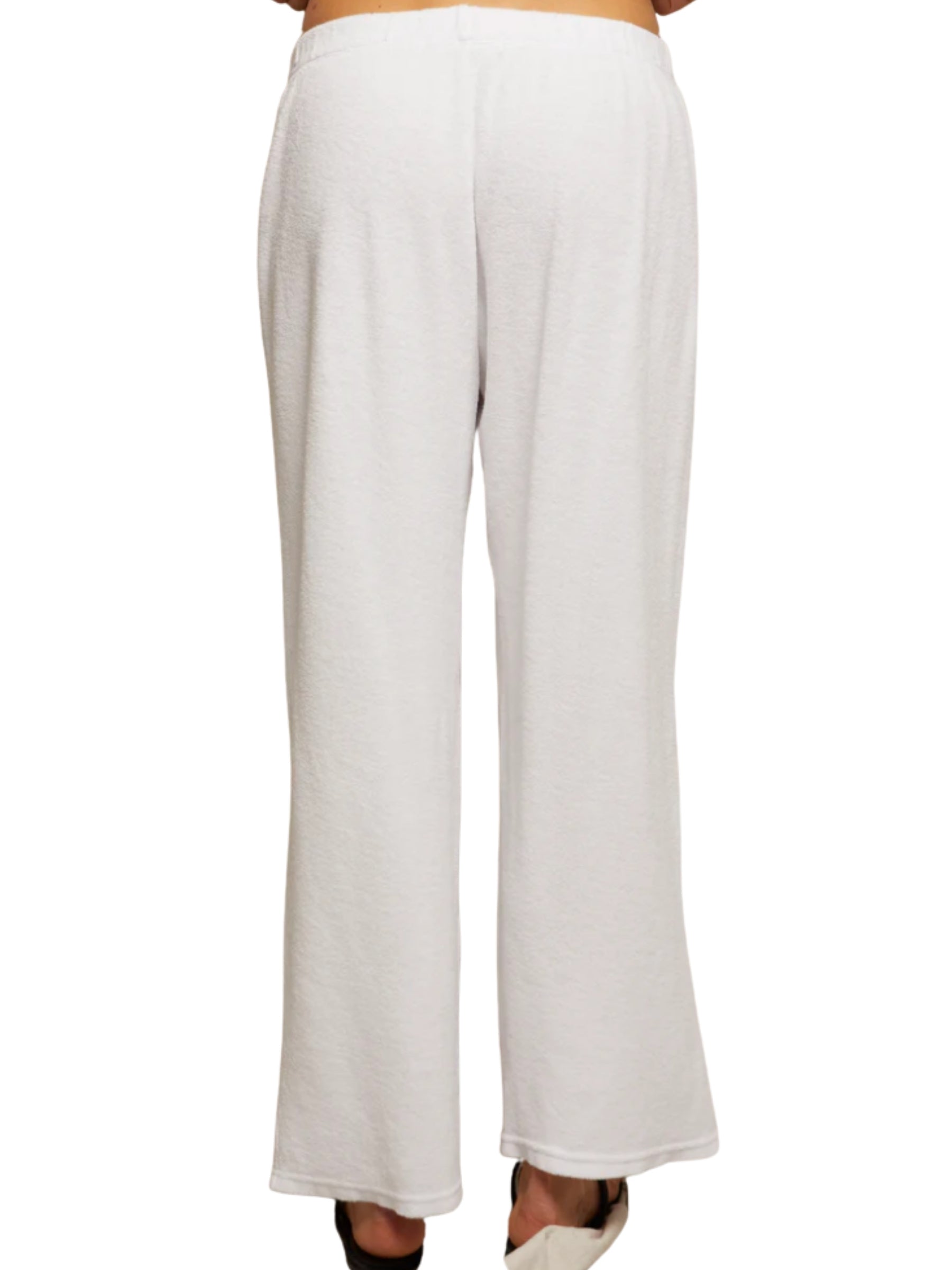 Katie Loop Terry Pull On Sweatpant - White