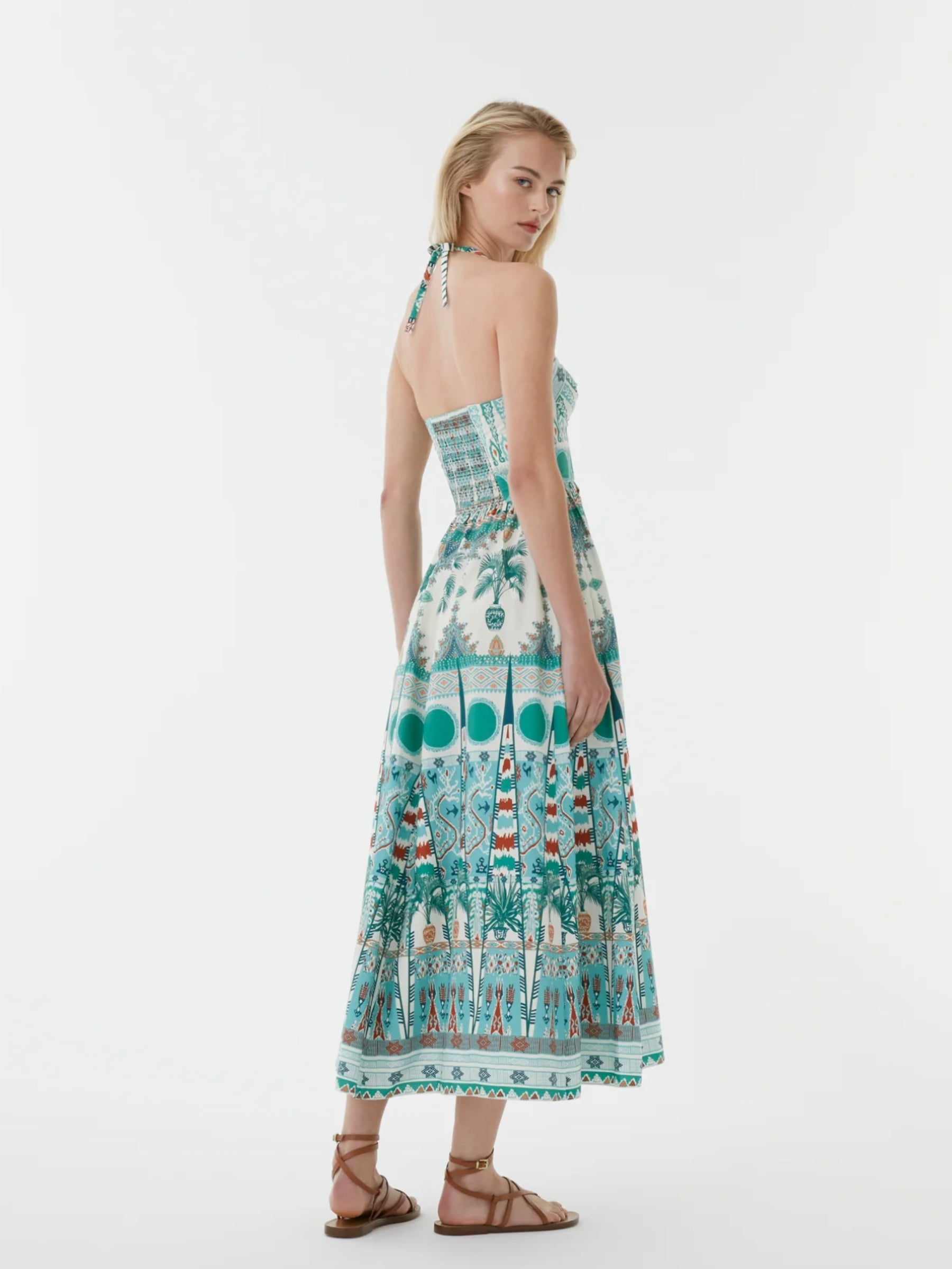 Johanna Tribal Botanic Maxi - Green