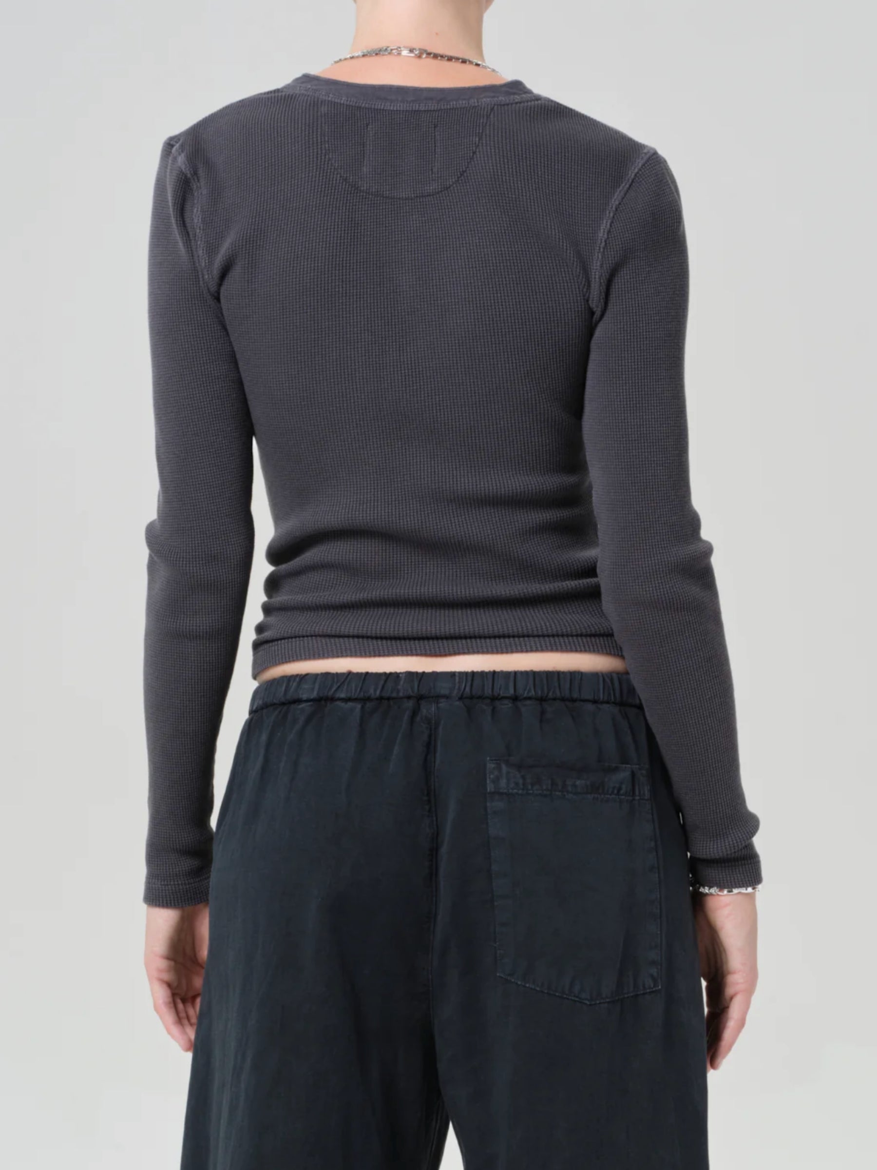 Drea Waffle Henley - Charcoal by Citizens of Humanity — view 5