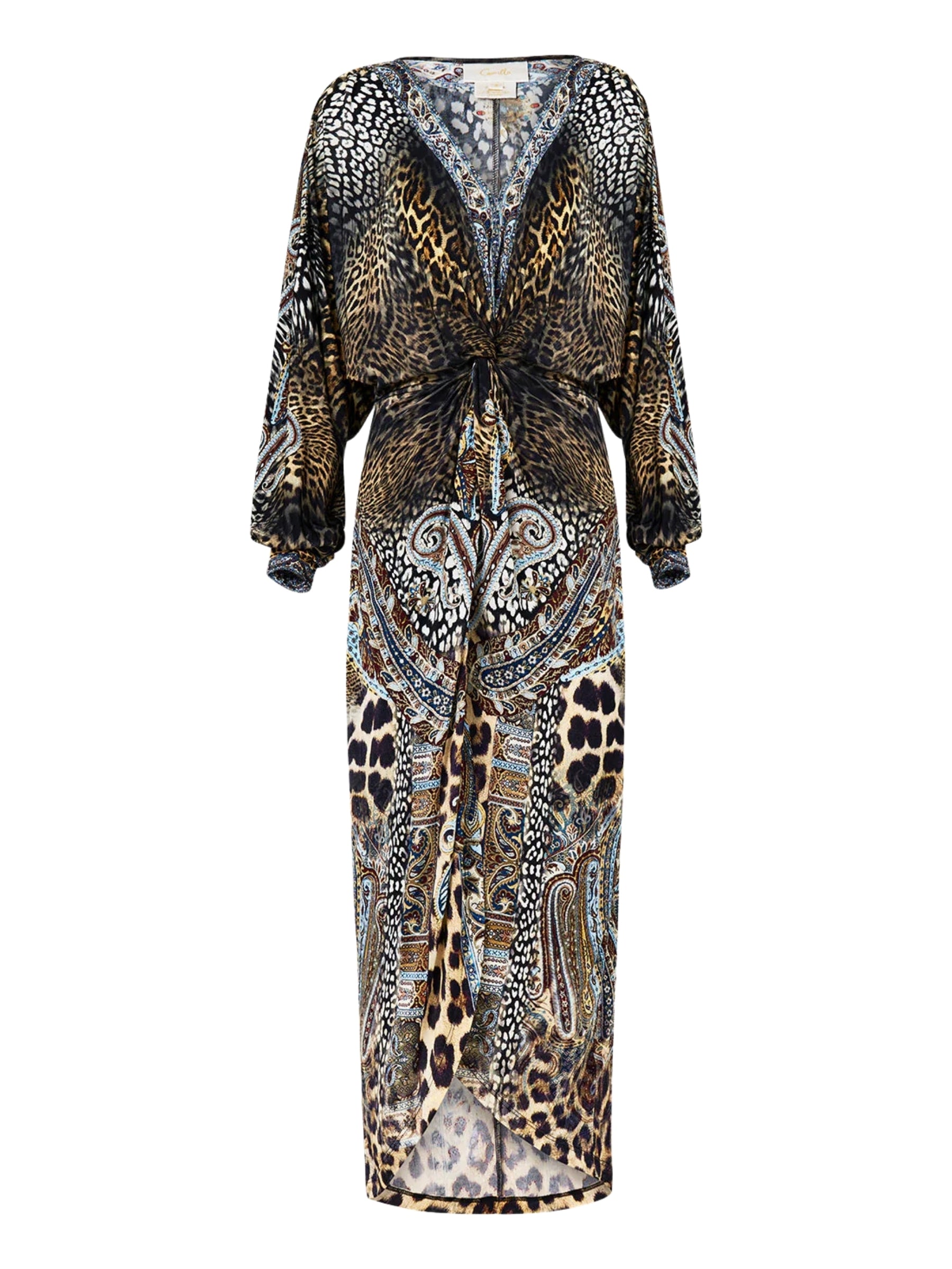 Twist Front Dress - Istambul Animalia