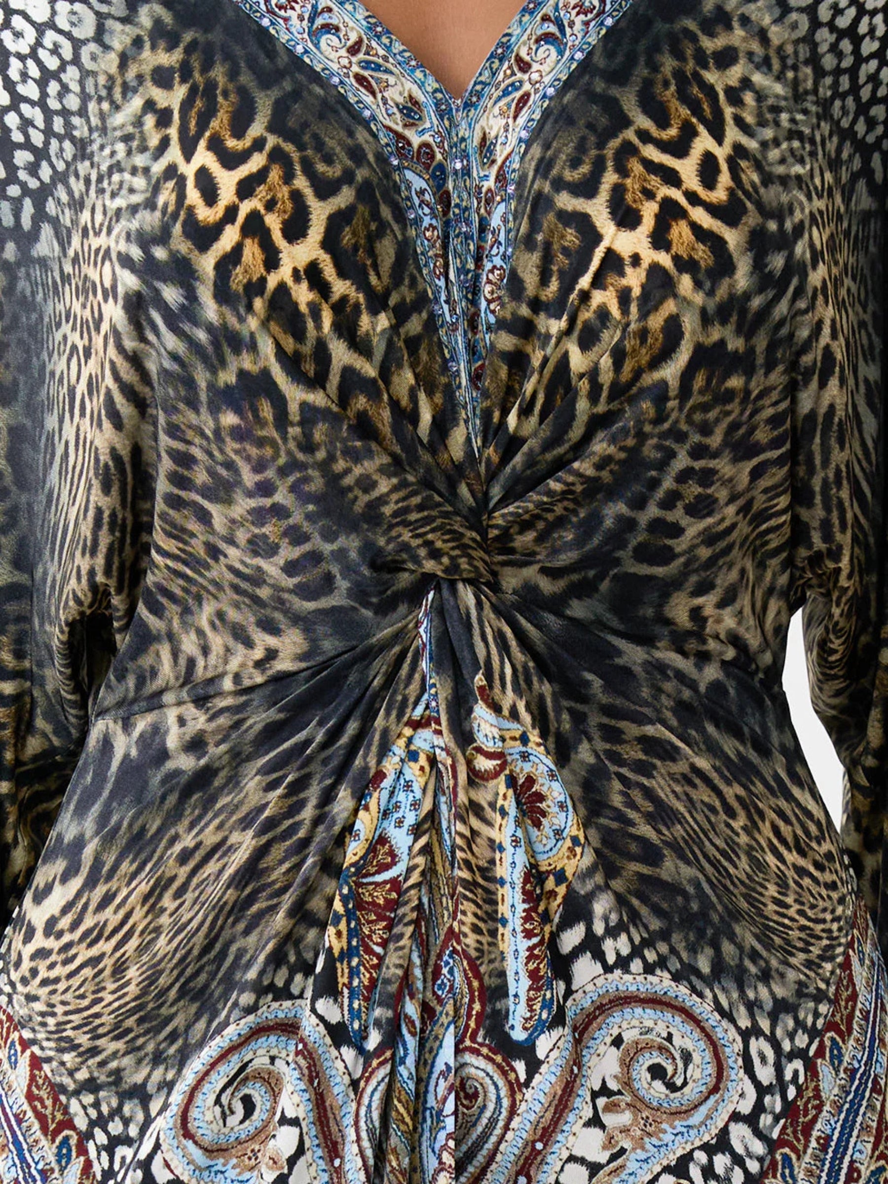 Twist Front Dress - Istambul Animalia