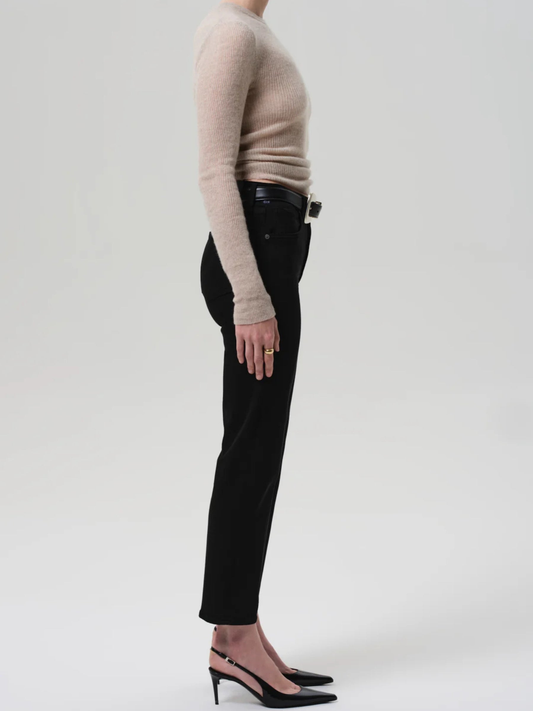 Caia Straight Leg Jean - Plush Black