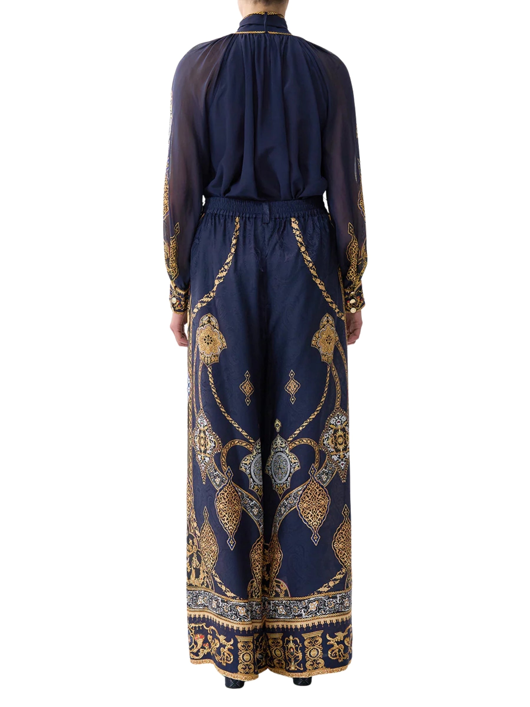 Detachable Pussy Bow Raglan Blouse - The Imperial Gate