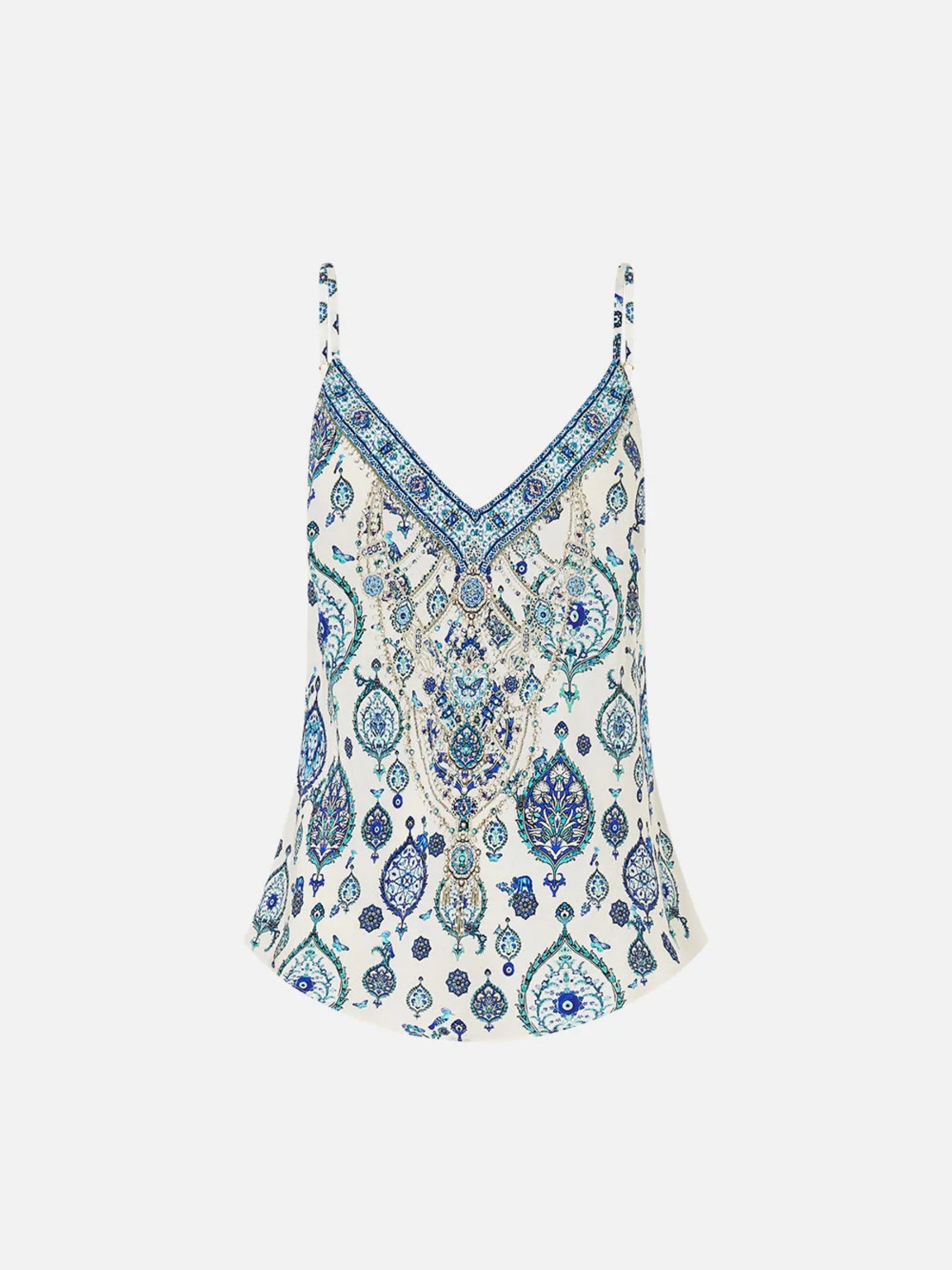V Neck Bias Cami - Isnik Lullaby