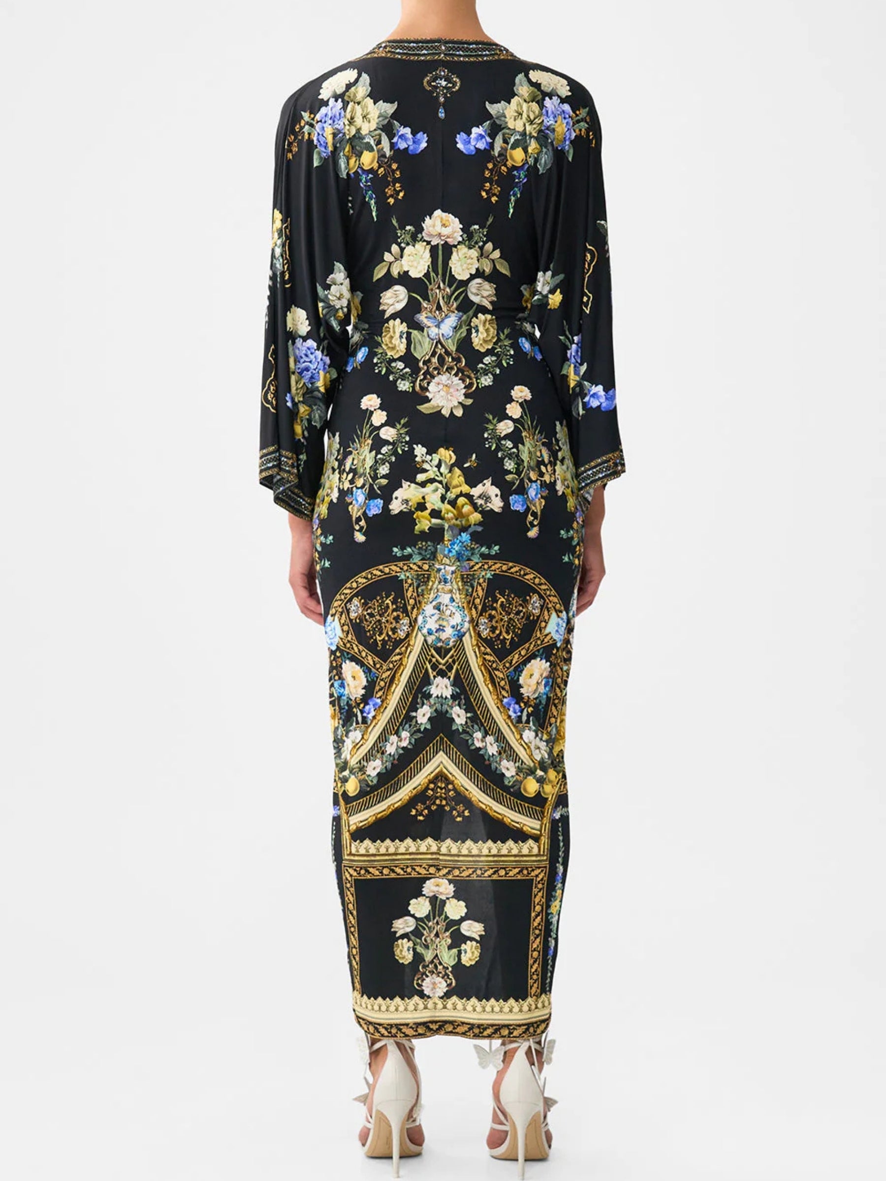 Long Split Front Twist Dress - Ottoman Elegance