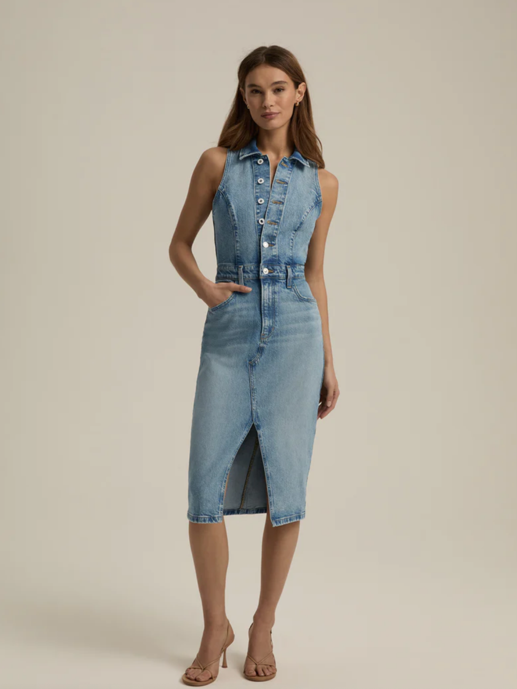The Halter City Dress - Santa Barbara