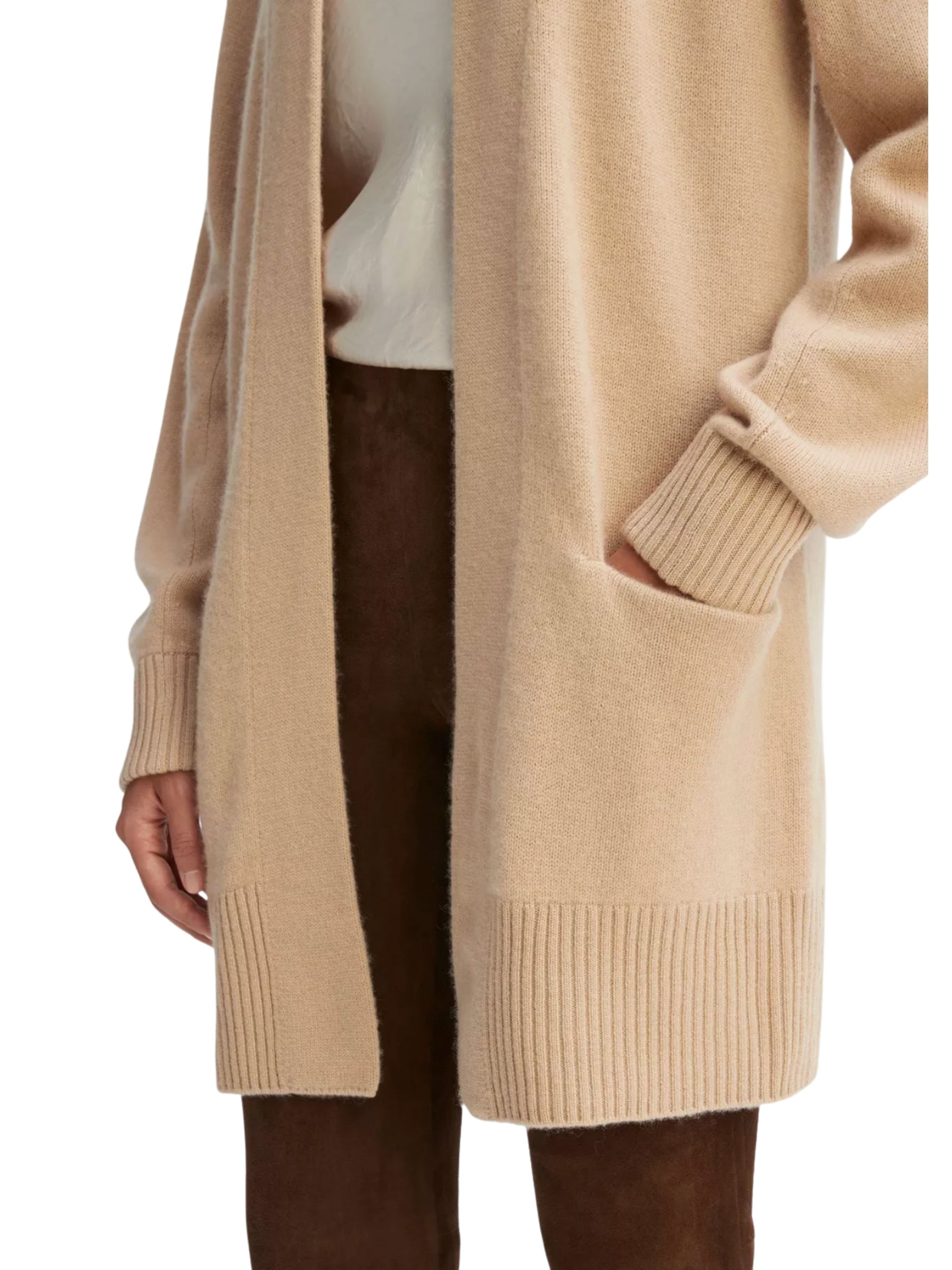 Shawl Collar Cardigan - Camel