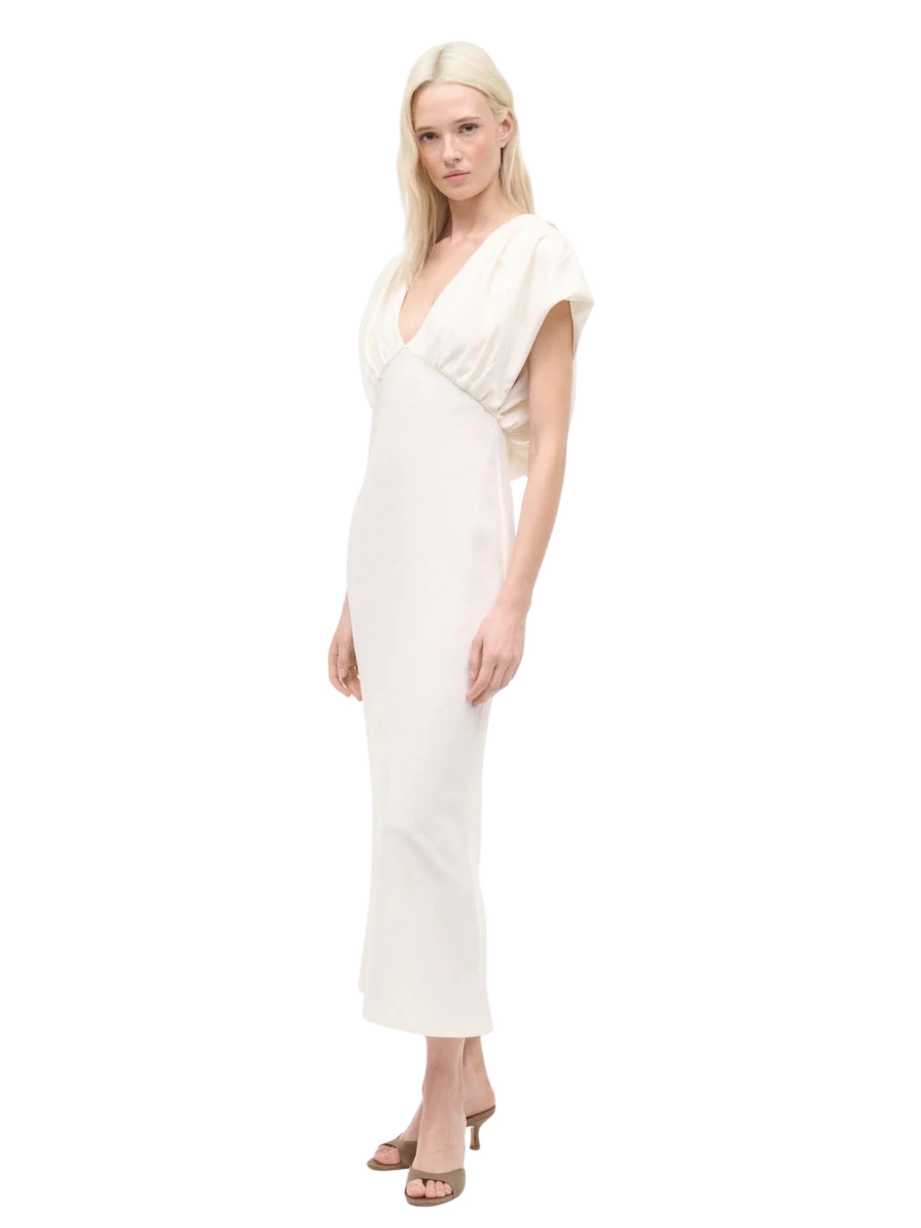 Char Dress - Ivory by Staud — view 3