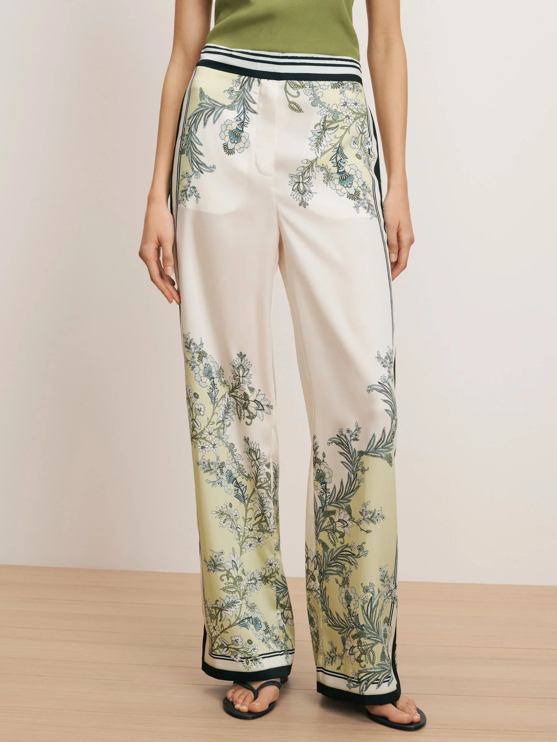 Grigore Pant - Light Pistachio Multi by Veronica Beard — view 4