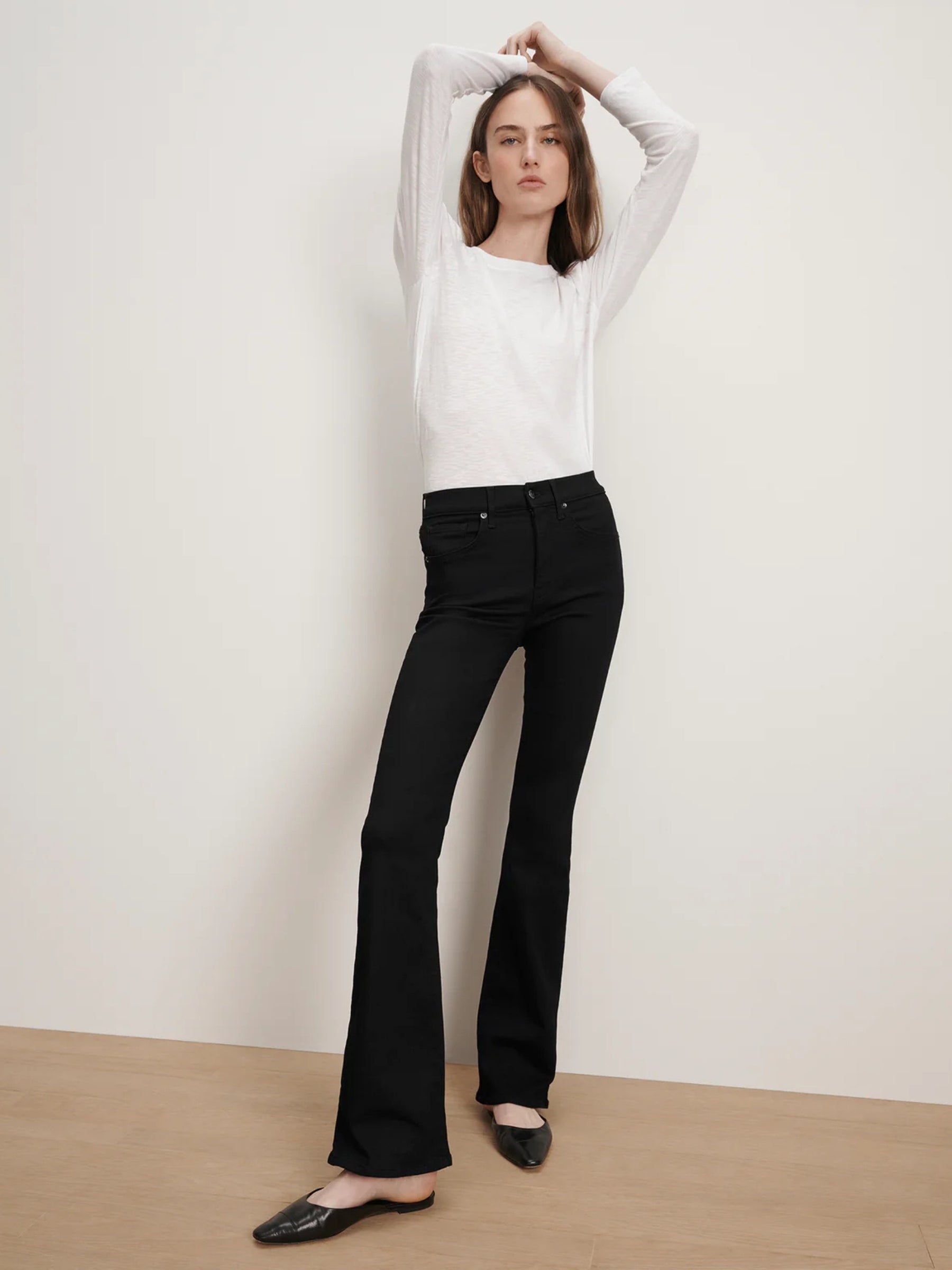 Beverly High Rise Skinny Flare - Black