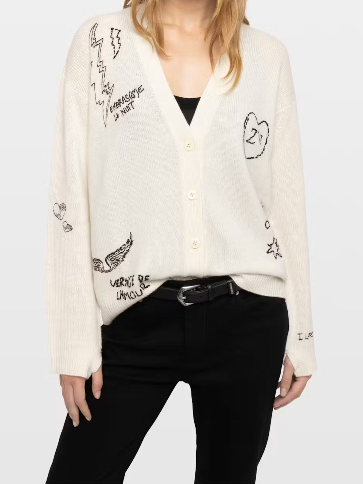 Mirkaz Cashmere Cardigan - Ecru