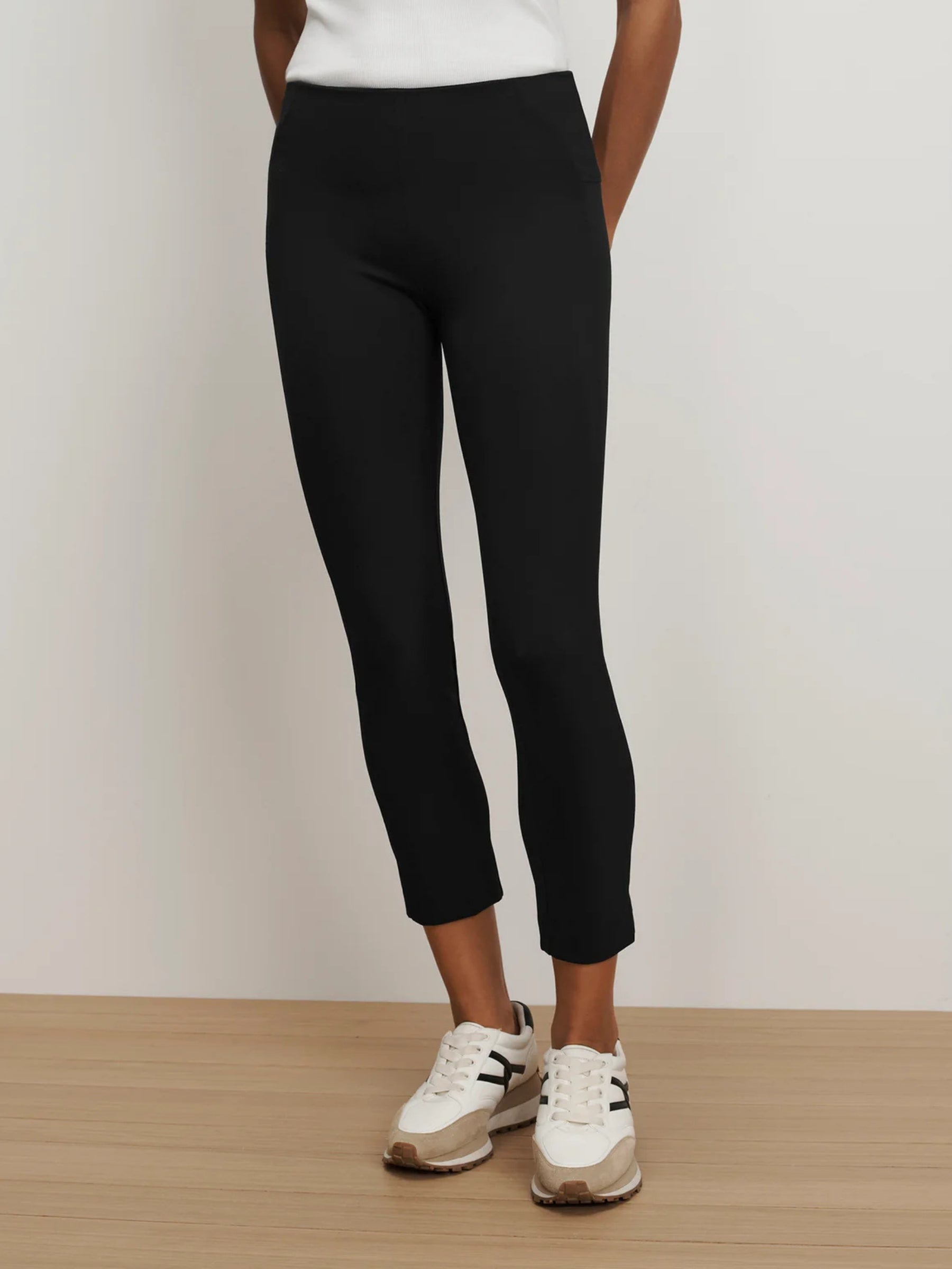 Zip Back Scuba Pant - Black