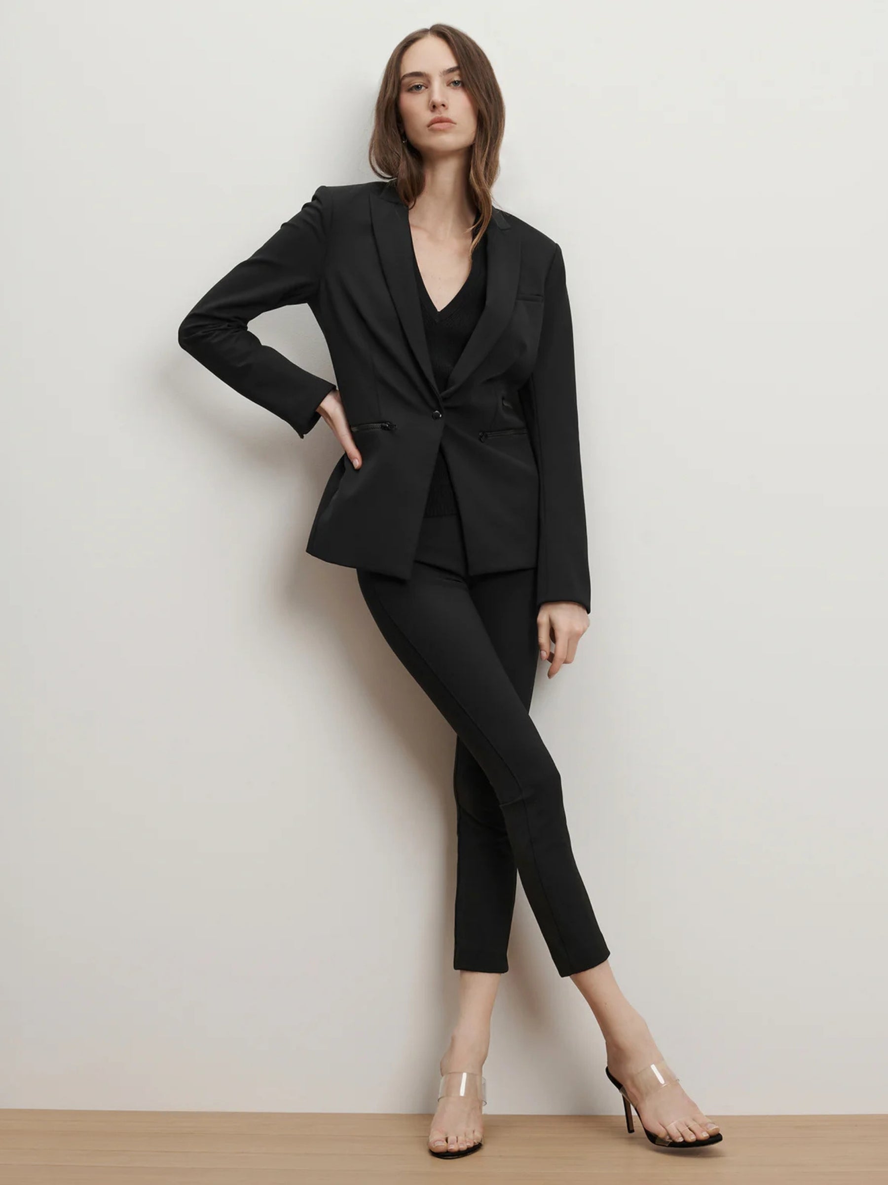 Zip Back Scuba Pant - Black