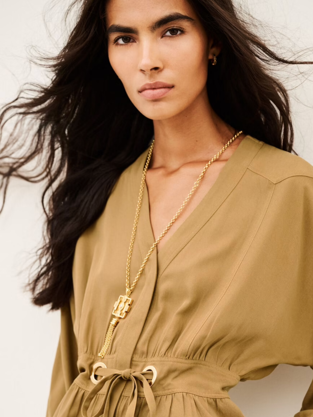 Precila 7/8 Sleeve Top - Yellow