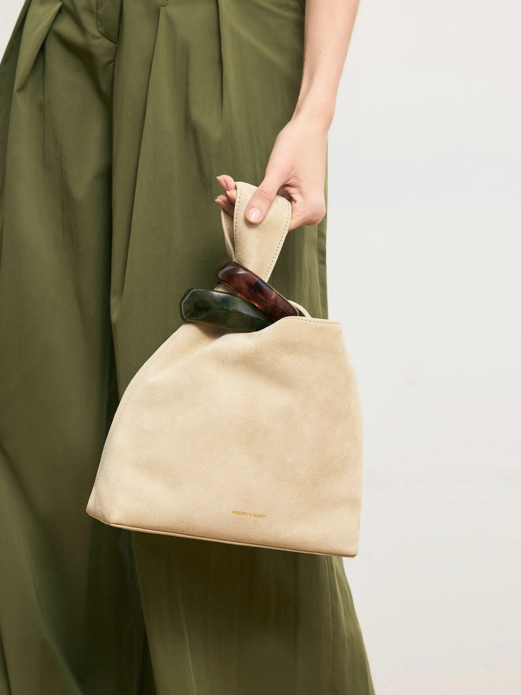 Suede Swing Bag - Stone
