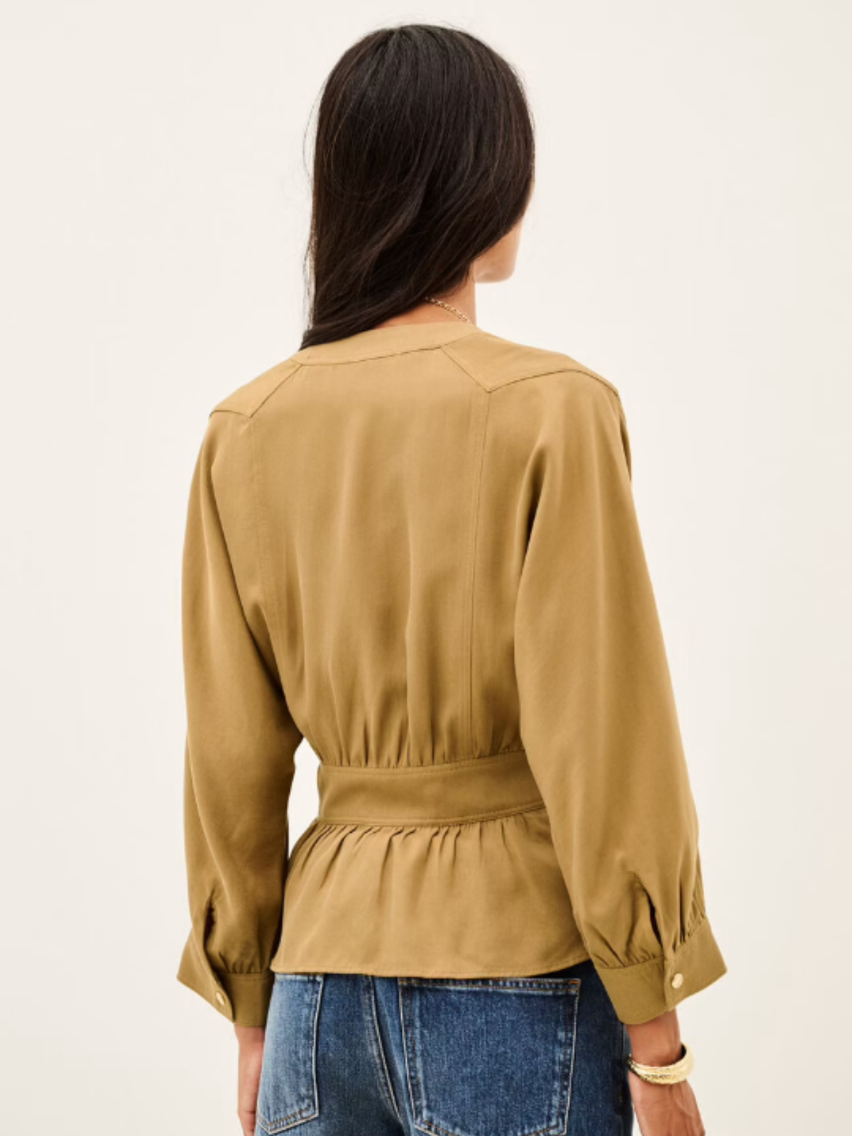 Precila 7/8 Sleeve Top - Yellow