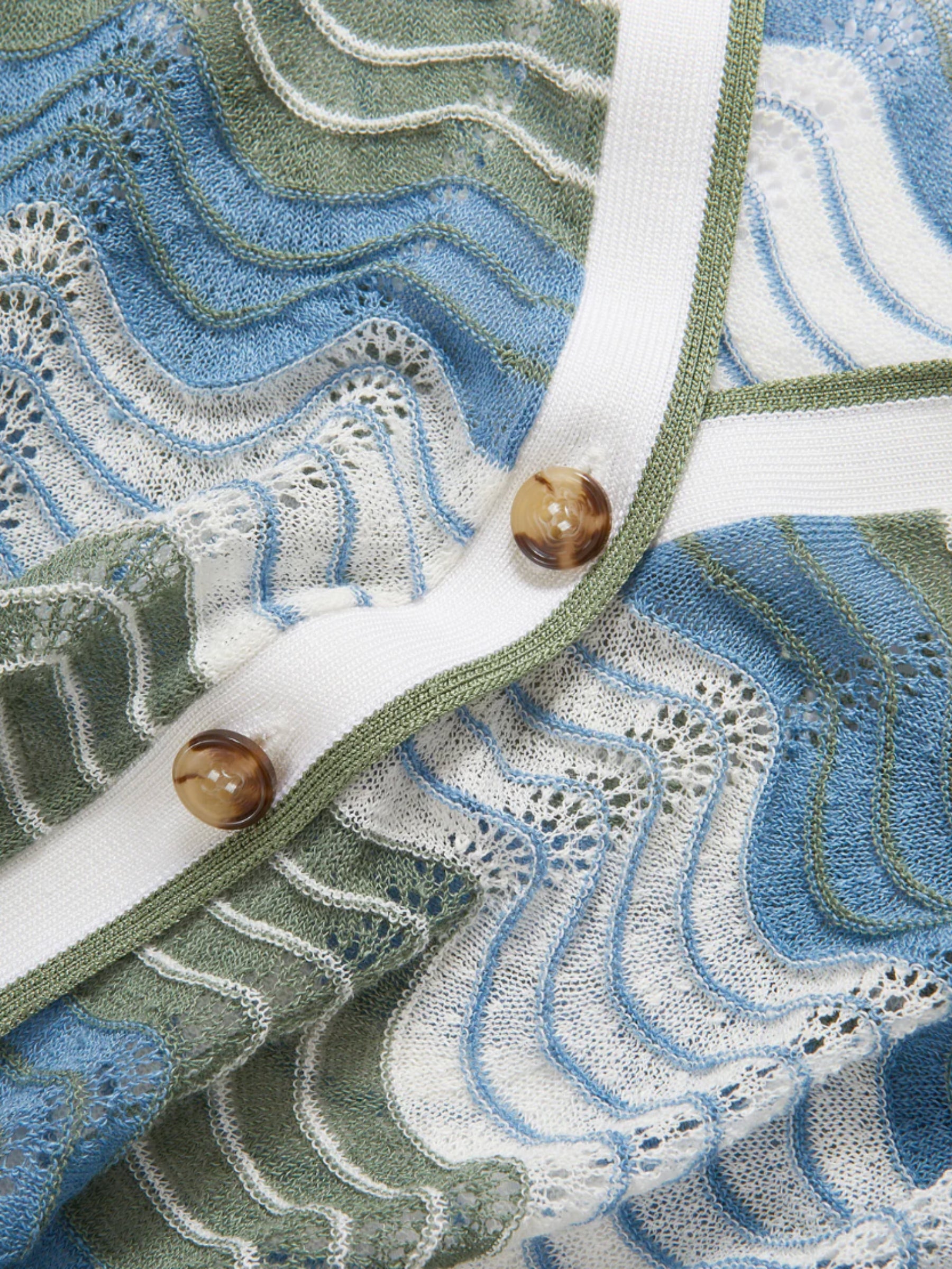 Laurinor Cardigan - Dove/White/Sage/Blue River