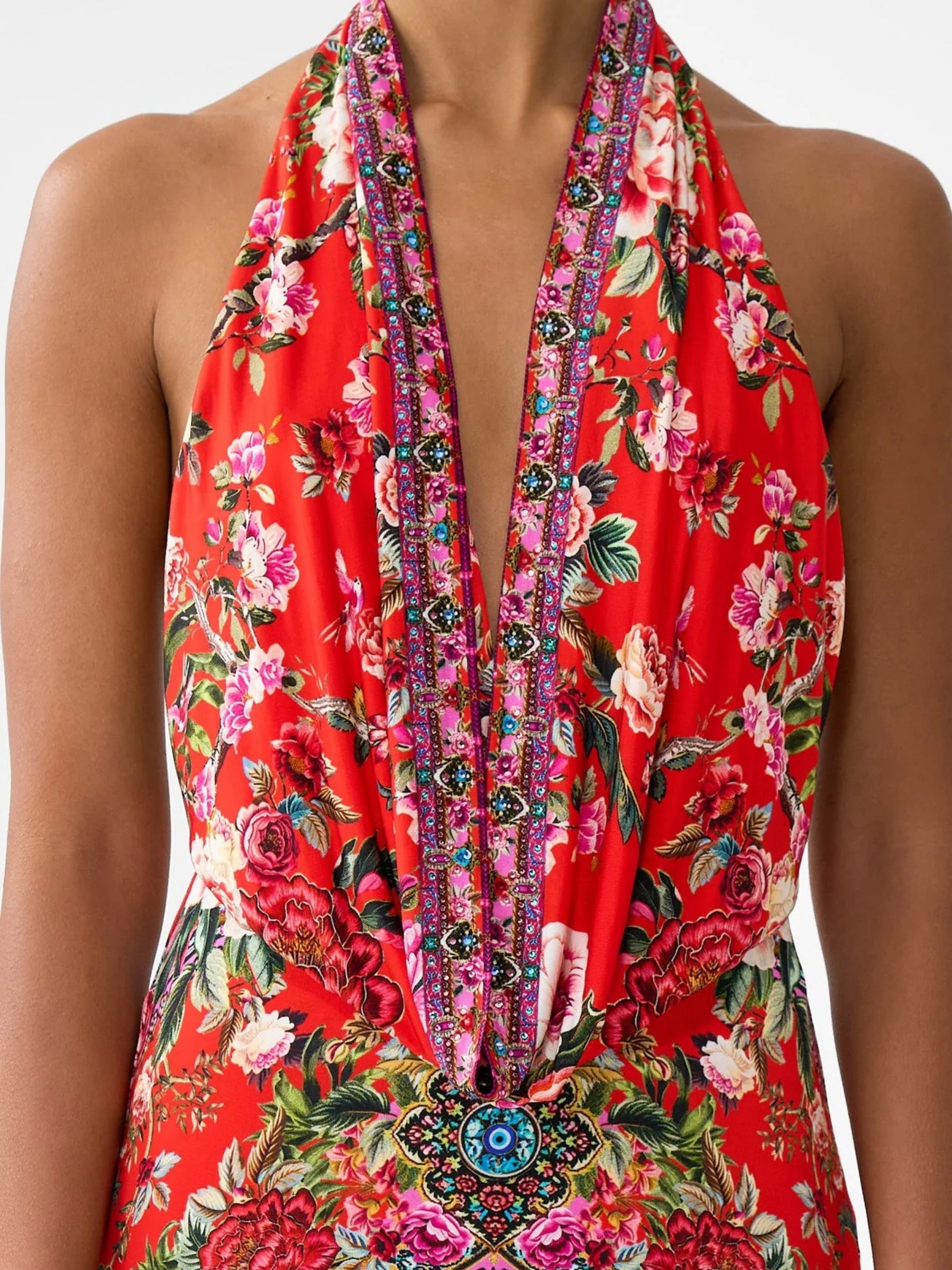 Deep Cowl Plunge Dress - Heirloom Empire