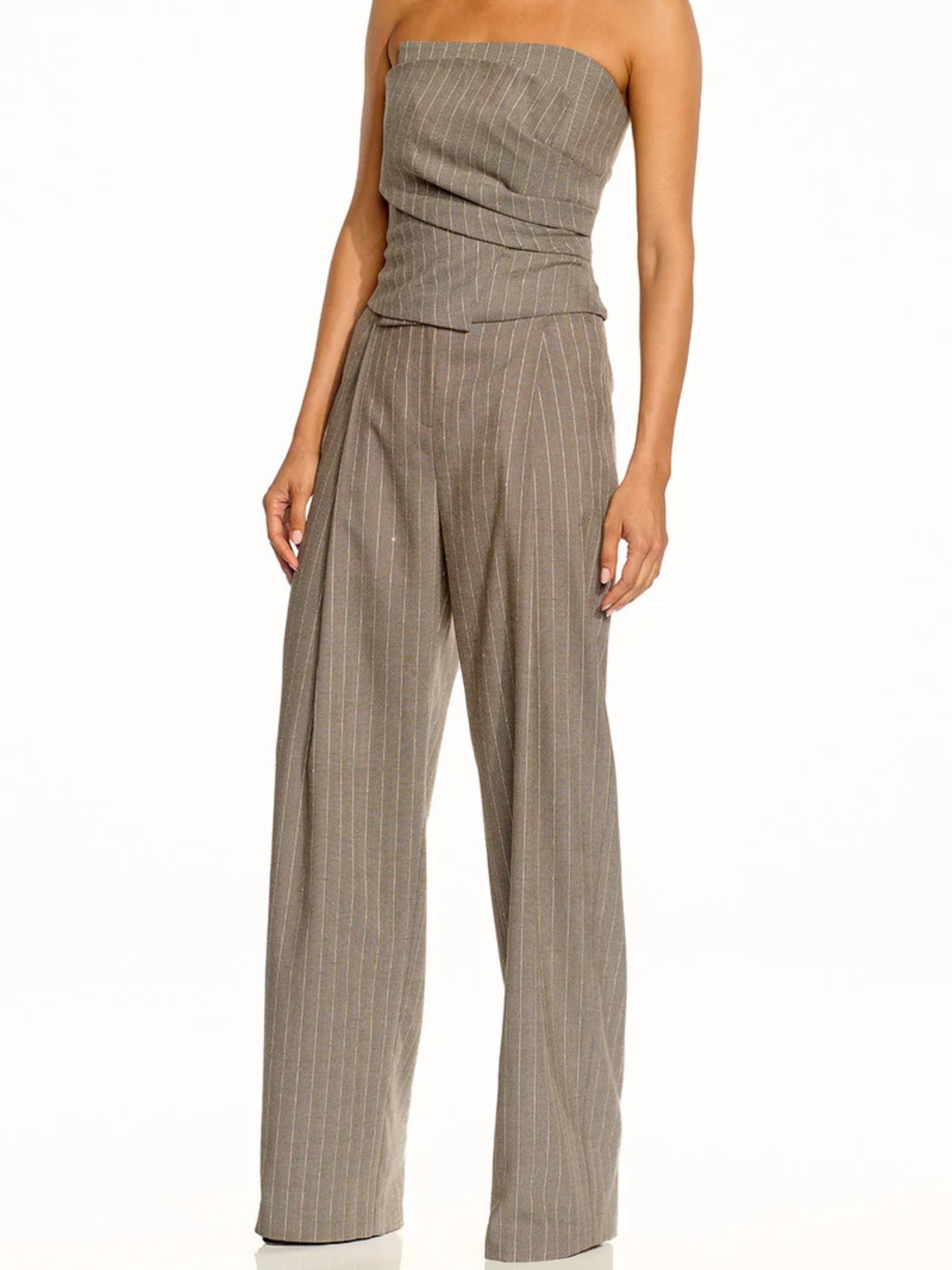 Wrap Bustier - Pinstripe