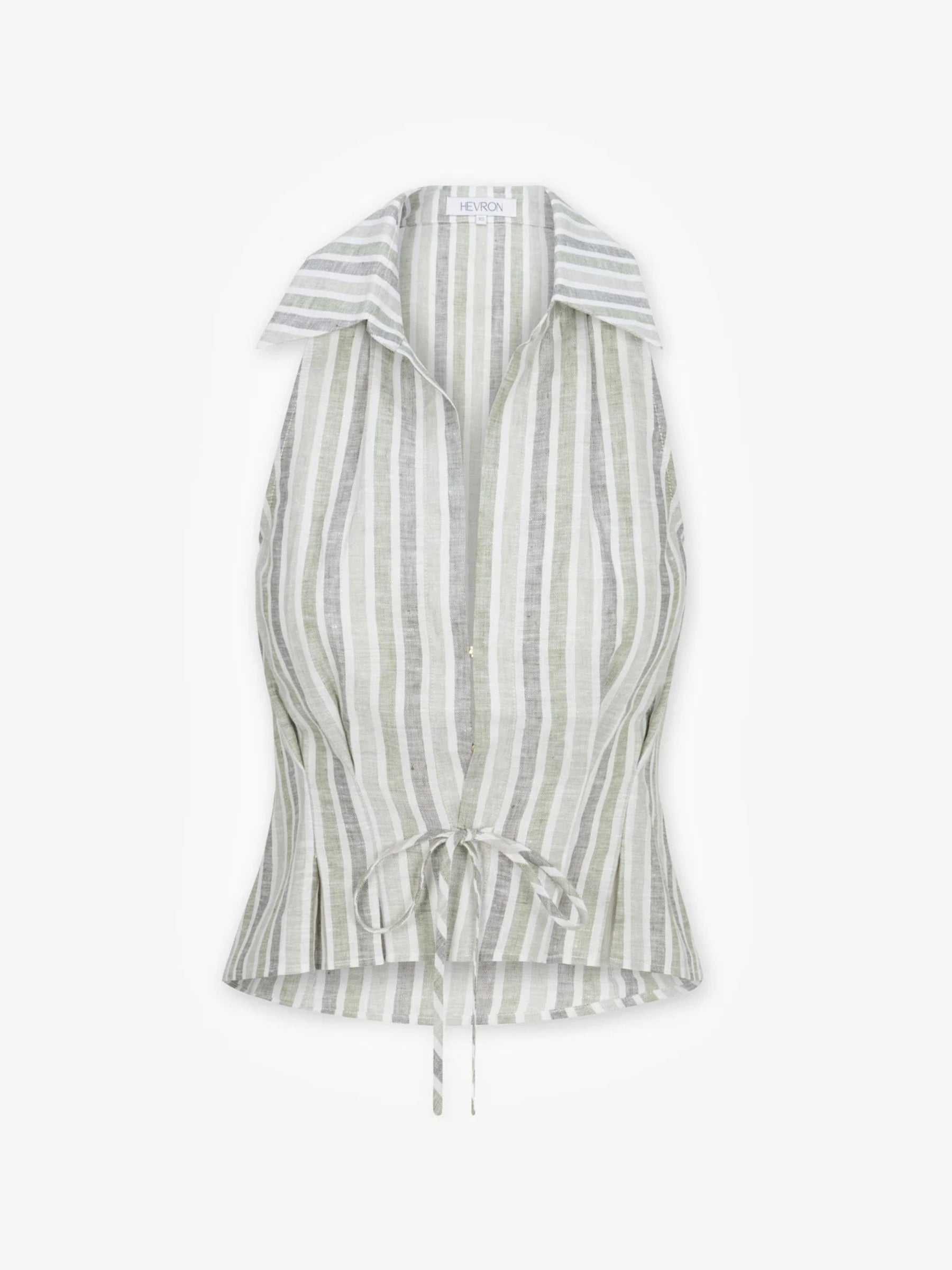 Sloan Striped Vest - Sage Stripe