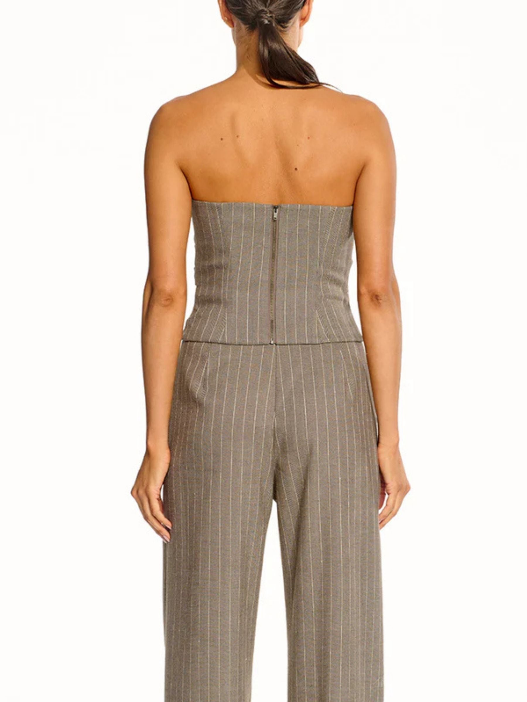 Wrap Bustier - Pinstripe