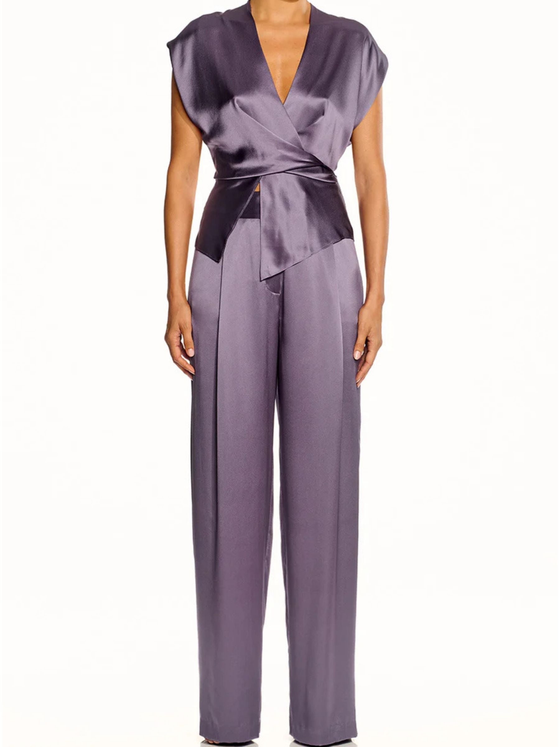 Relaxed Trouser - Smoky Plum