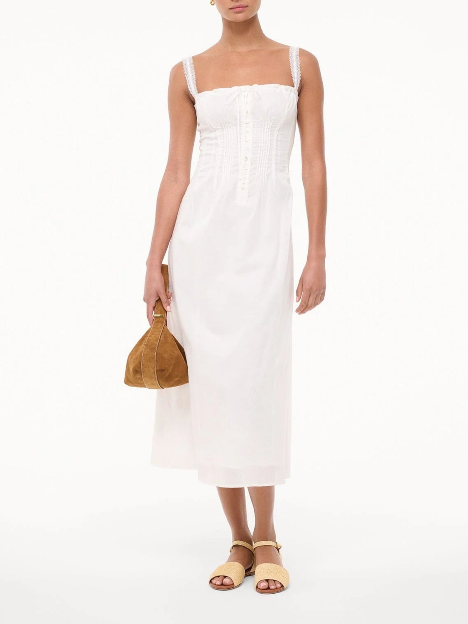 Matilde Midi Dress White | Staud Rancho Santa Fe Boutique Matilde Midi Dress White | Staud Rancho Santa Fe Boutique