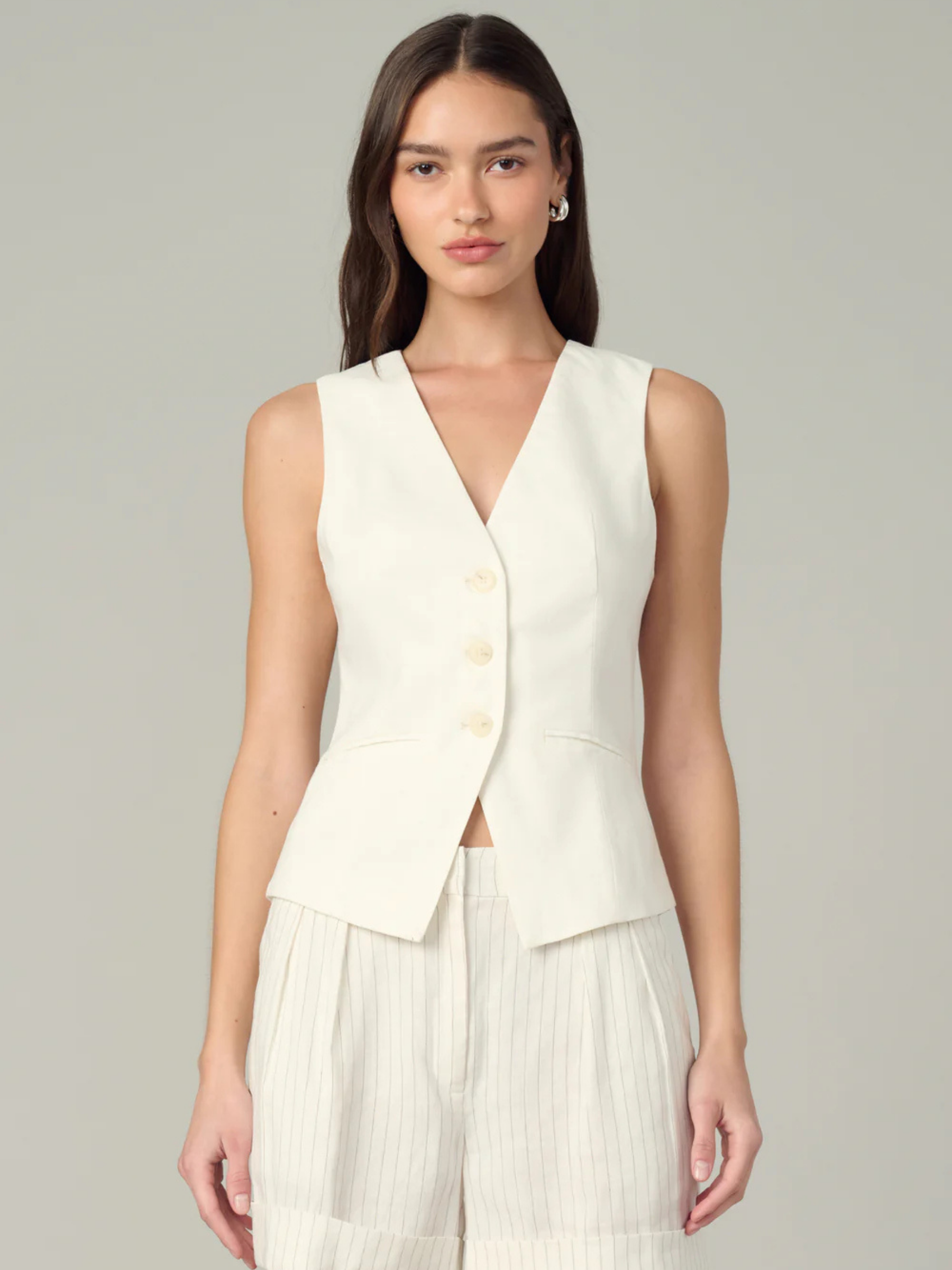 The Maeve Vest - Ecru