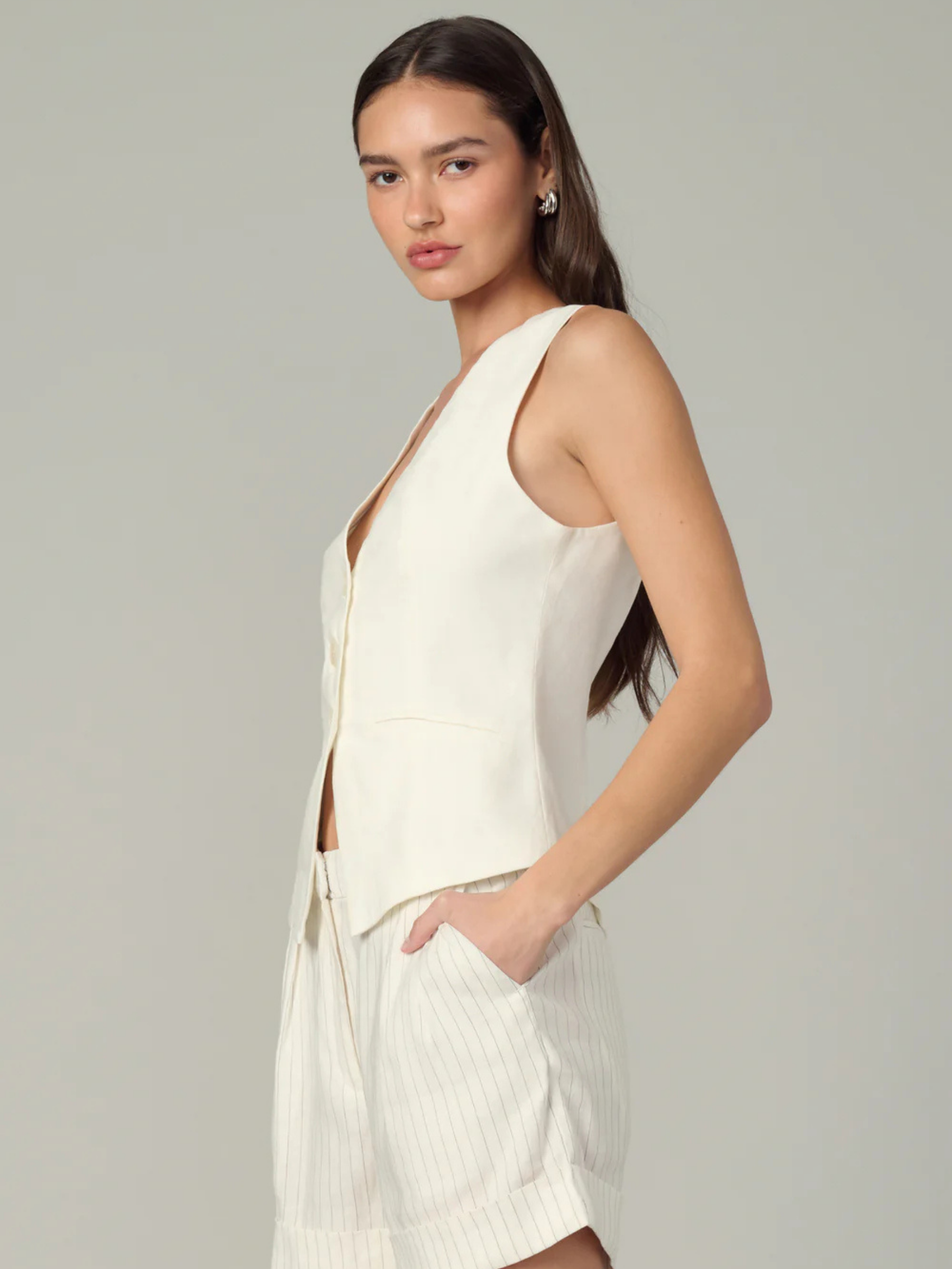 The Maeve Vest - Ecru
