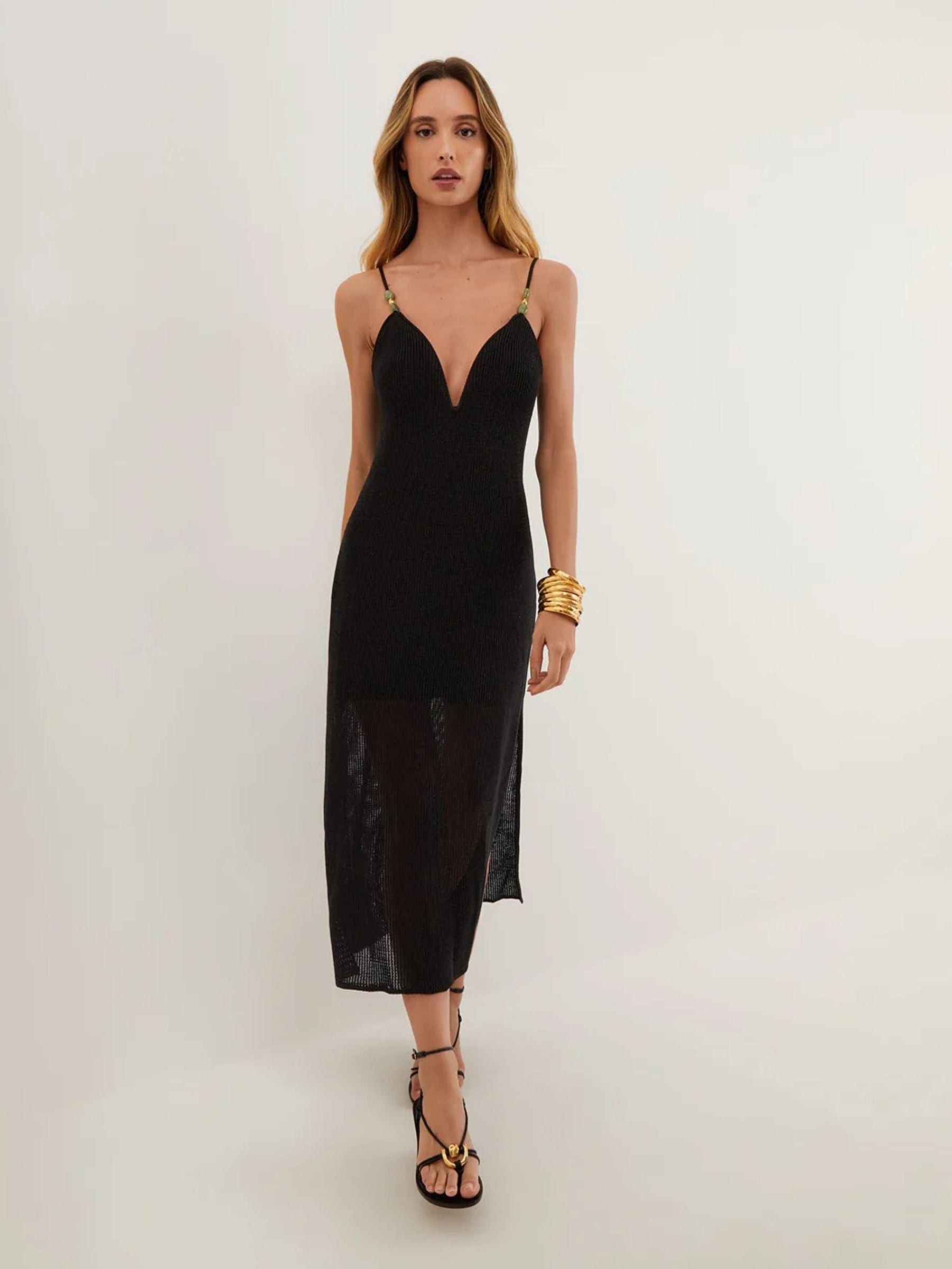 VIX-SOLID-KNIT-STONE-MIDI-DRESS-BLACK