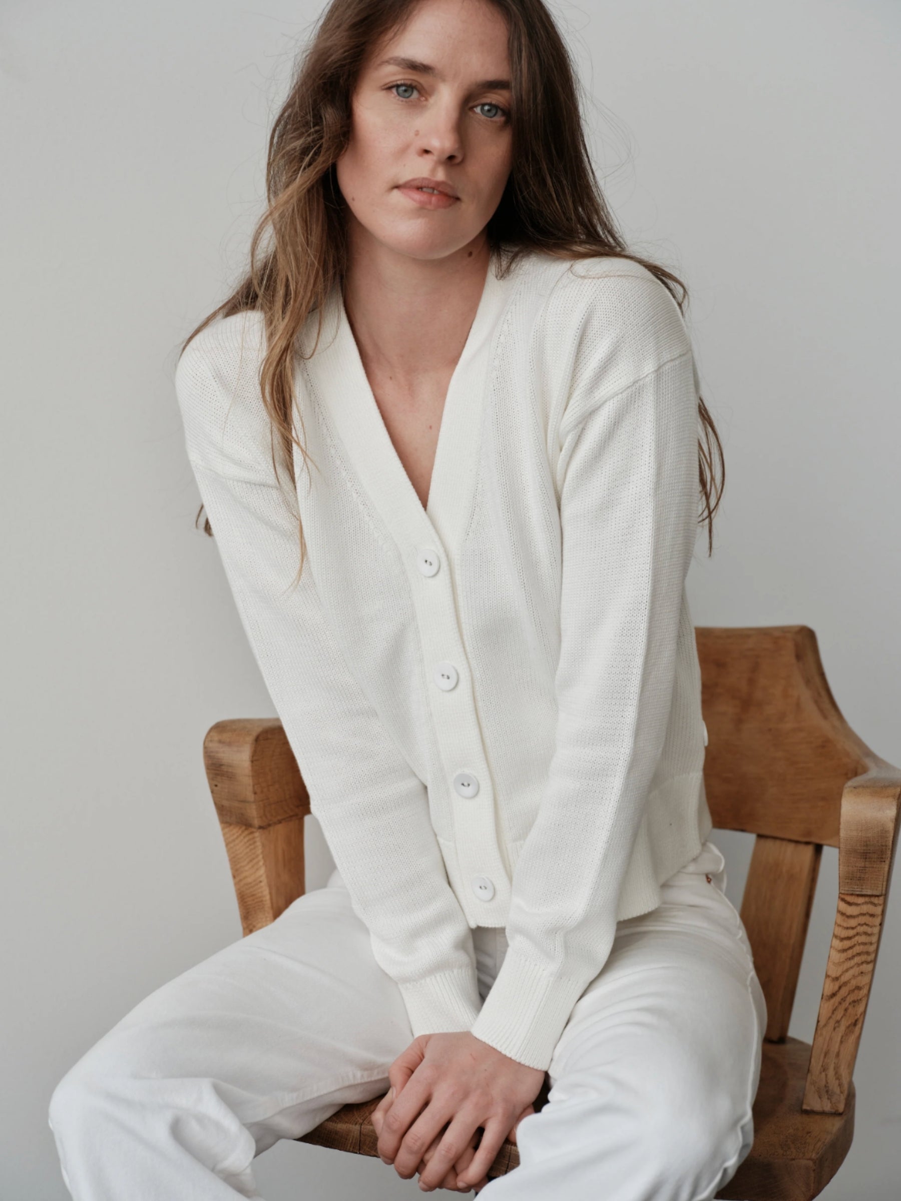 The Wrap Cardigan - White