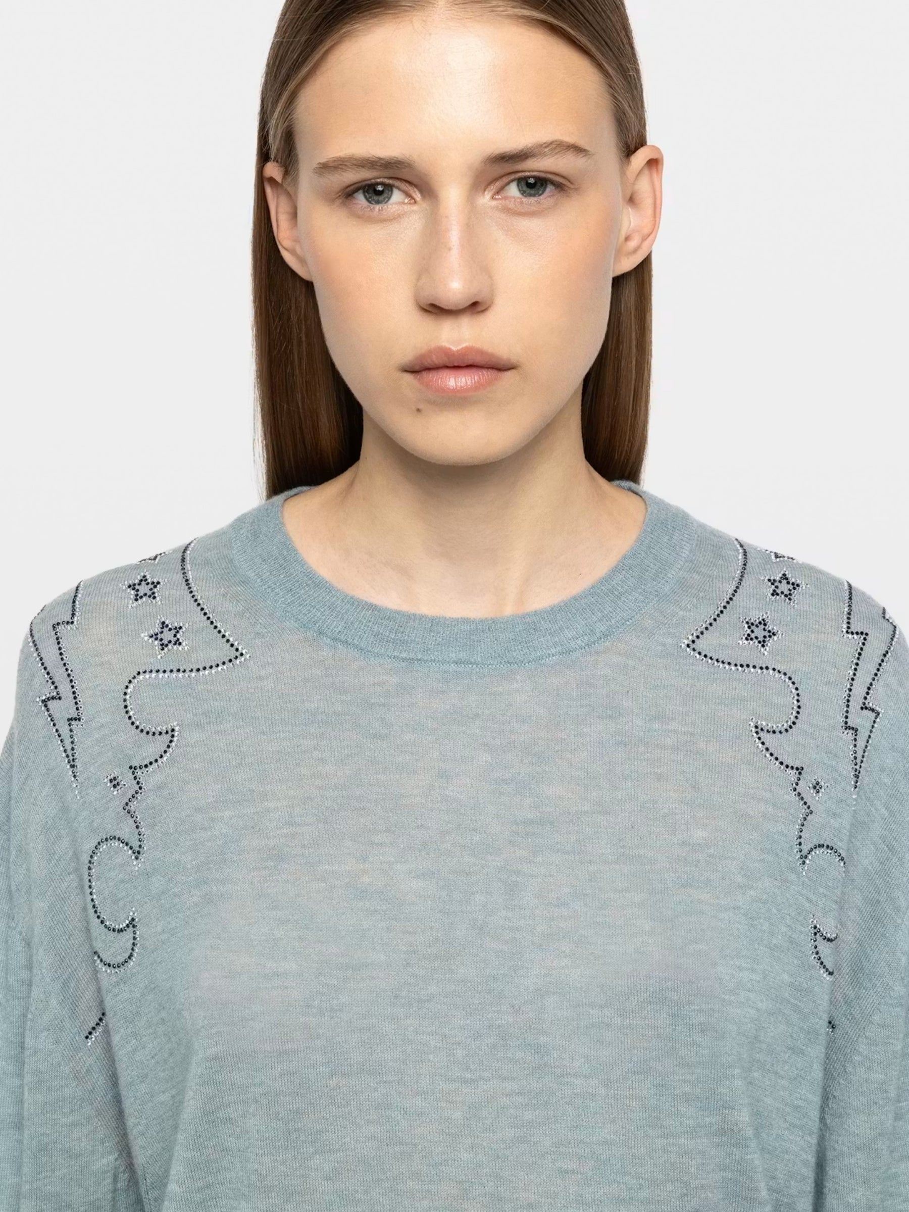 Swapy Cashmere Sweater - Frozen by Zadig & Voltaire — view 3
