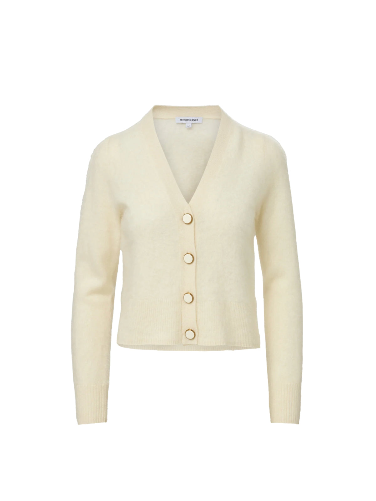 Solene Brushed Cashmere Cardigan - Ivory
