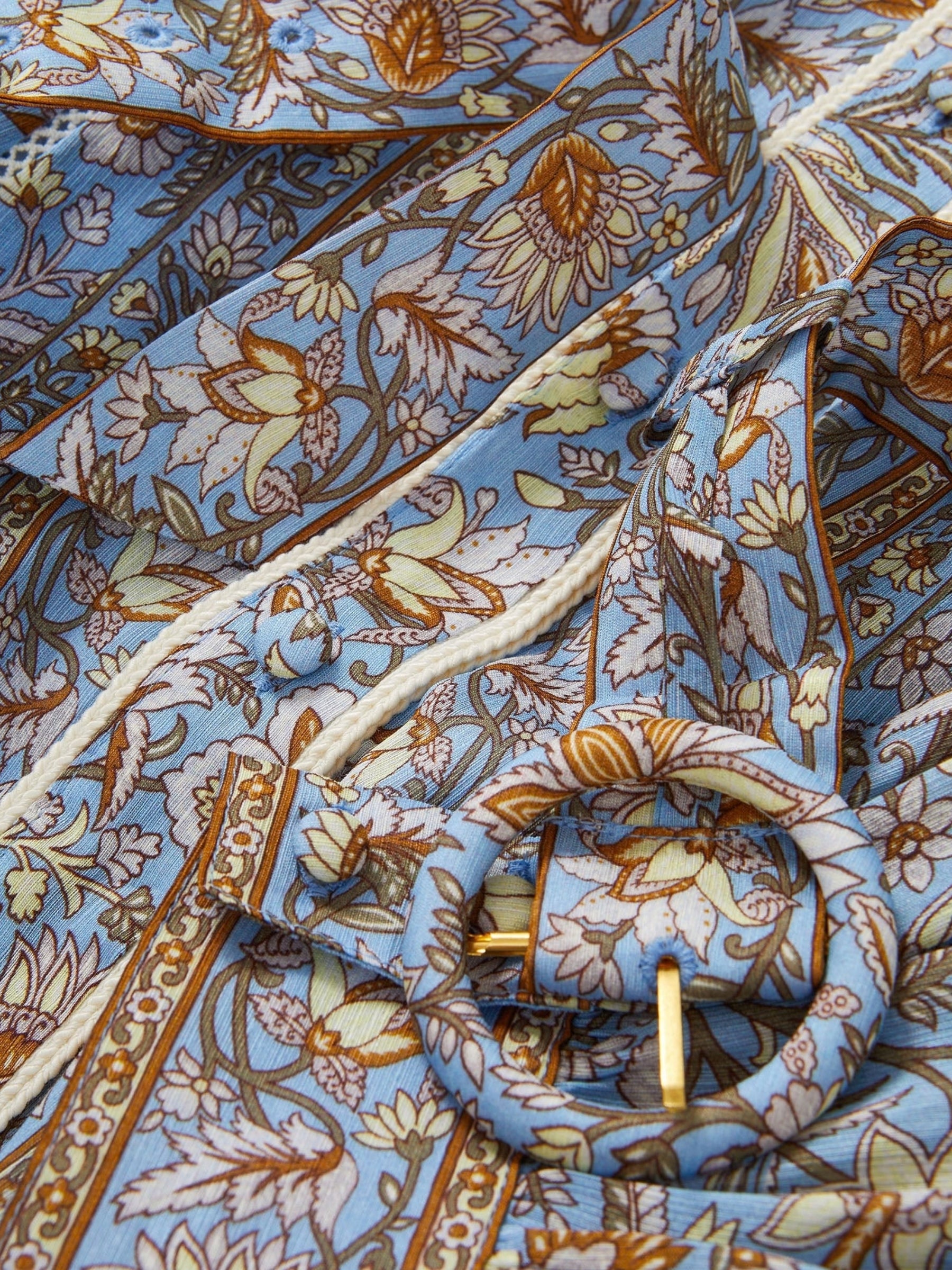 V Neck Kumar Dress - Blue Jay Multi by Veronica Beard — view 4
