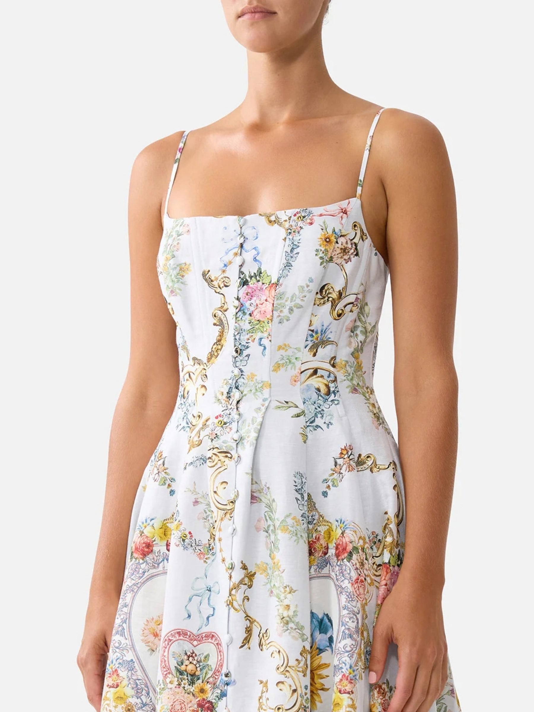 Corset Dress w/ Long Flared Skirt - Seville Sweetheart