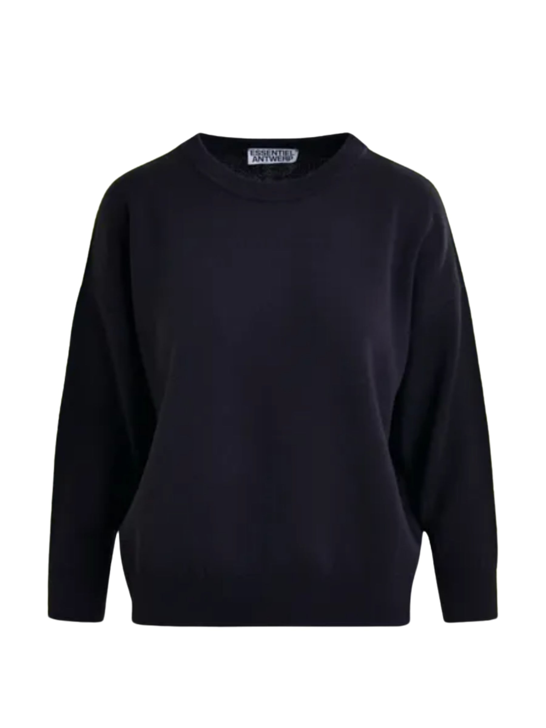 Iruby Knitted Sweater with Fitted Waist - Navy/Green